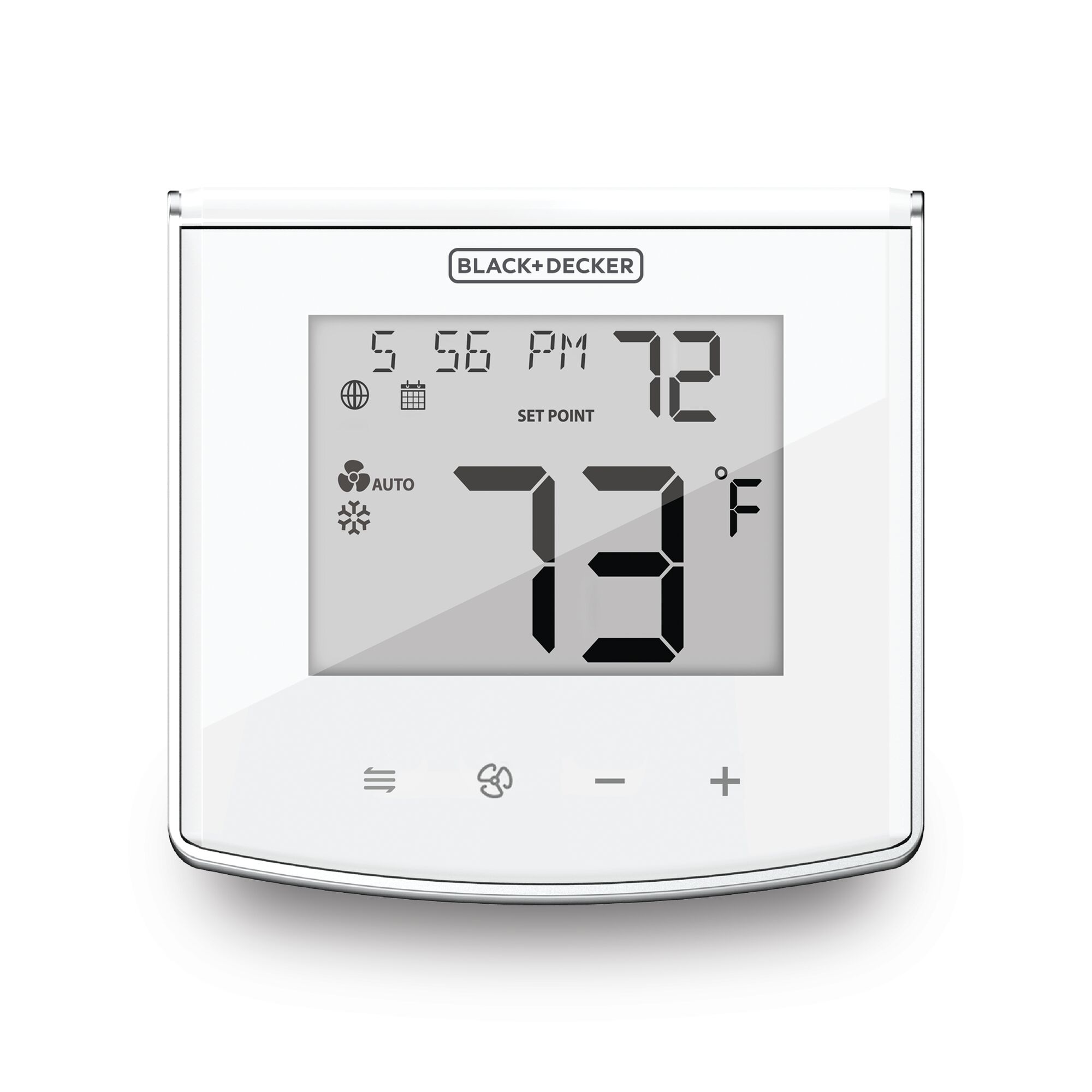 Profile image of BLACK+DECKER digital thermostat showing high visibility temperature call out