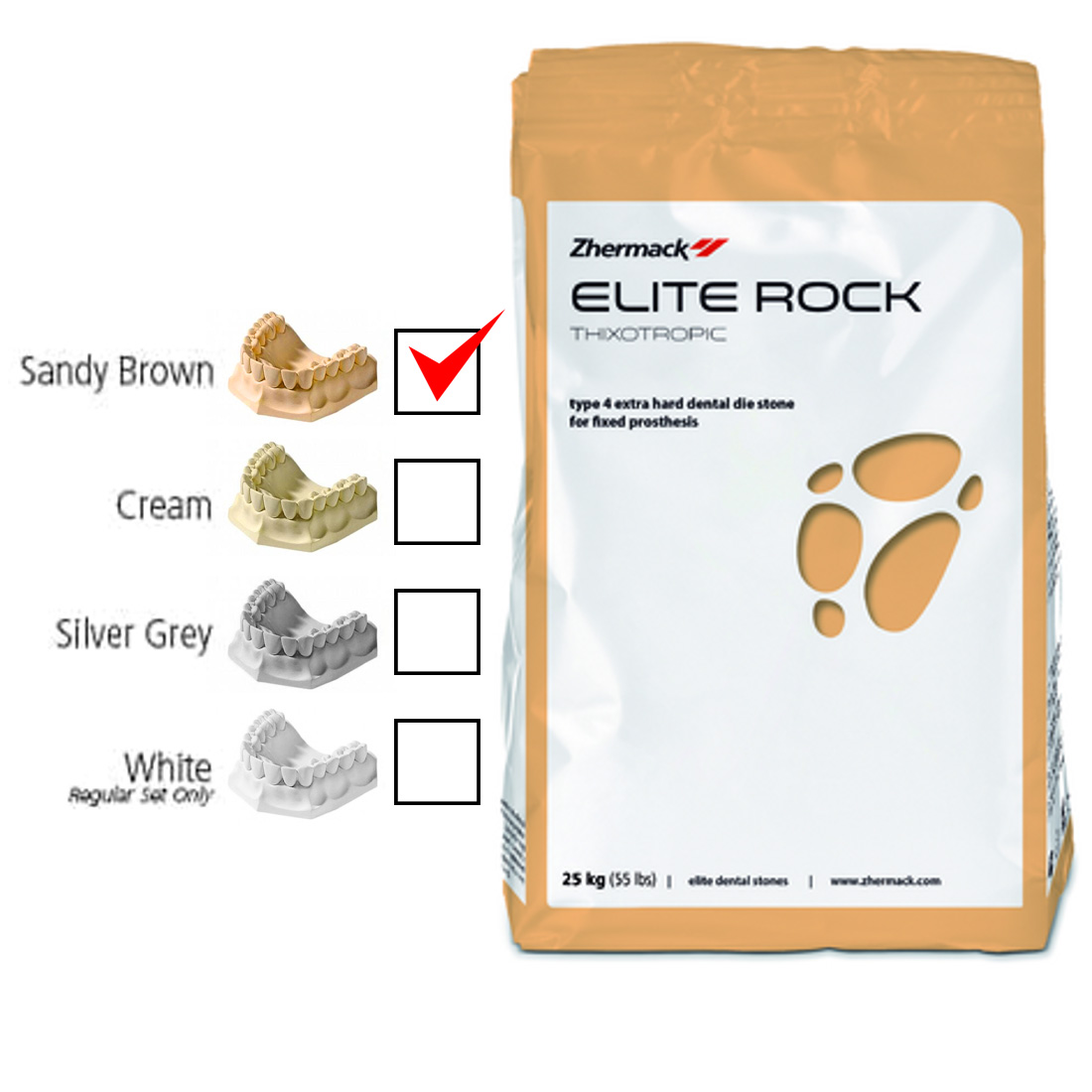 Elite® Rock Die Stone Sandy Brown