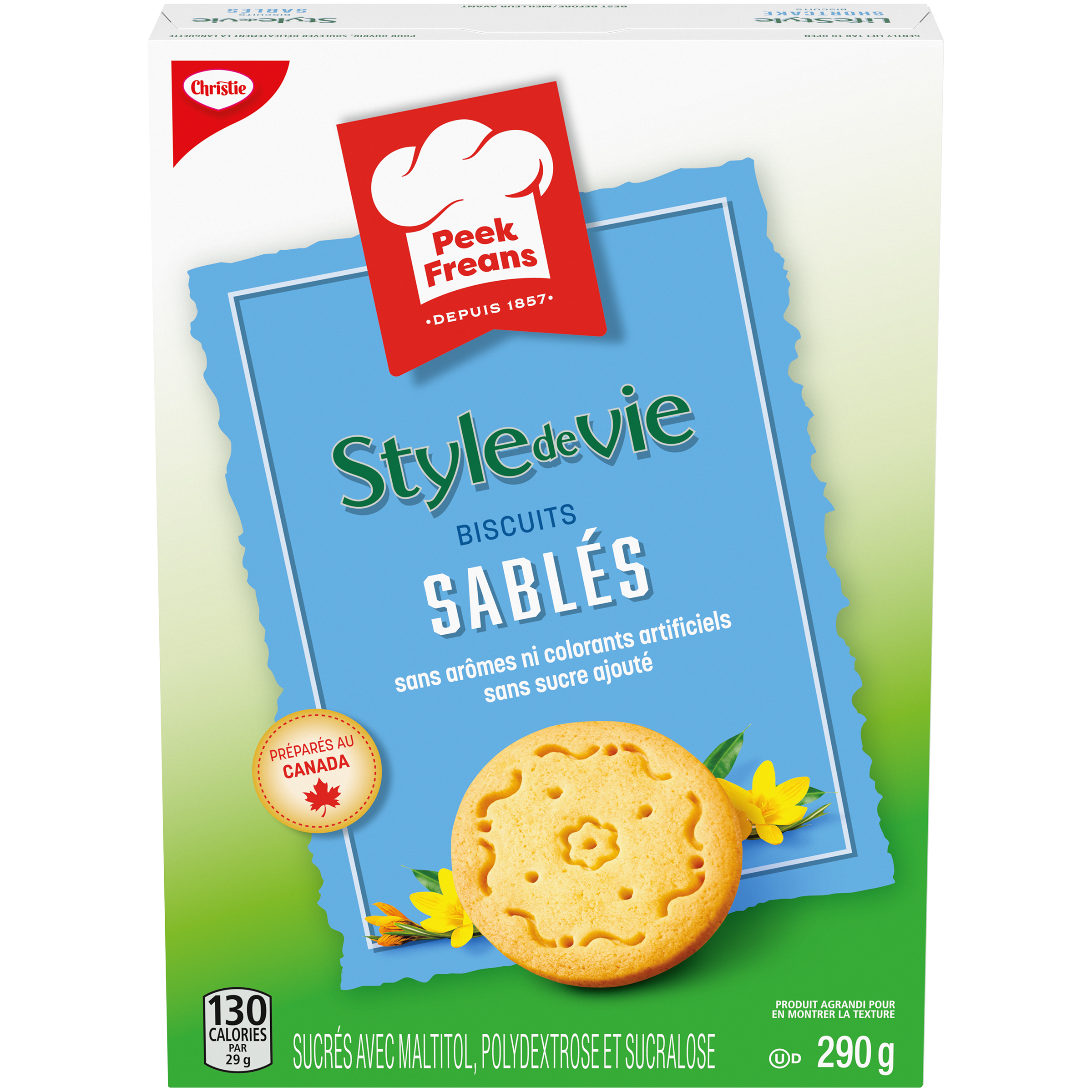 Peek Freans Style de vie Sablés sans sucre, 290 g