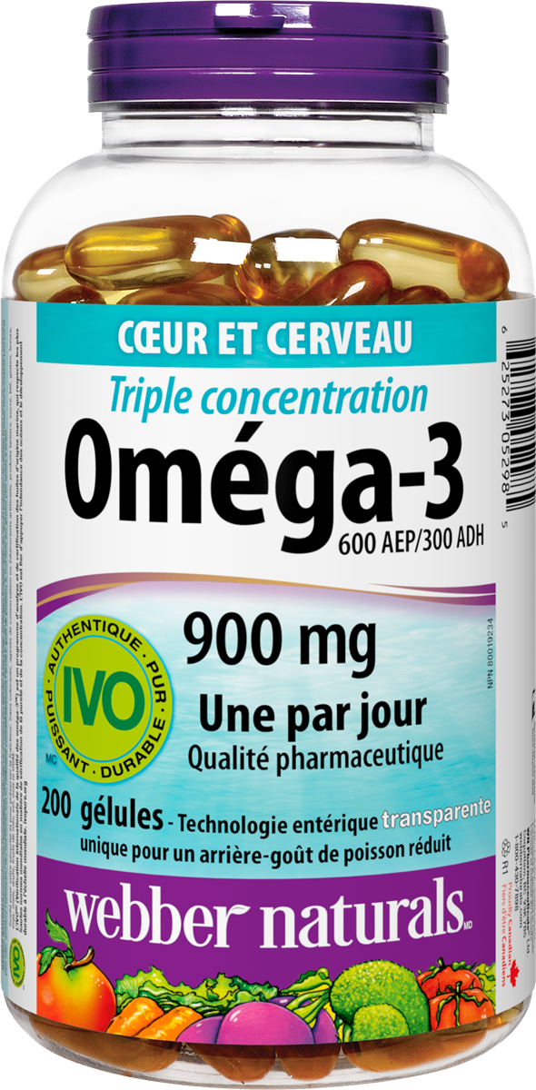200 Gélules Oméga3 AEP/ADH Triple concentration ber Naturals Canada