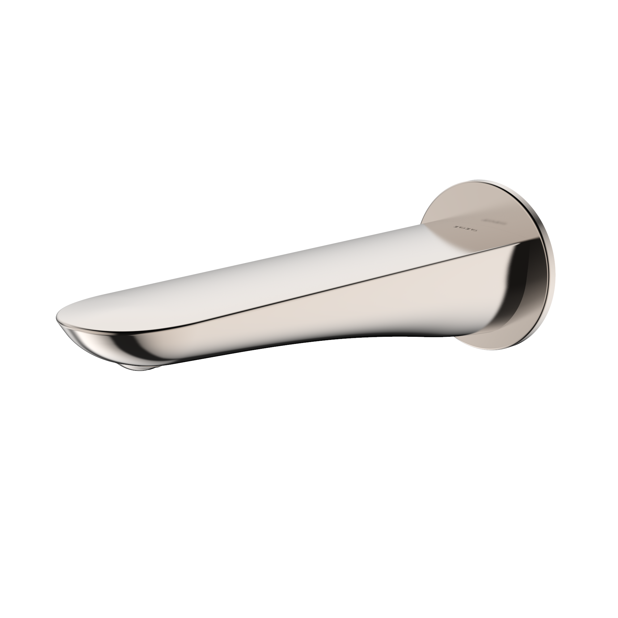 TOTO Modern R Wall Tub Spout, Polished Nickel, Brass, TBG01001U#PN