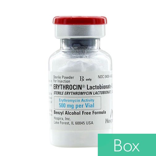 Erythrocin® Lactobionate-I.V., 500mg Vial - 10/Box