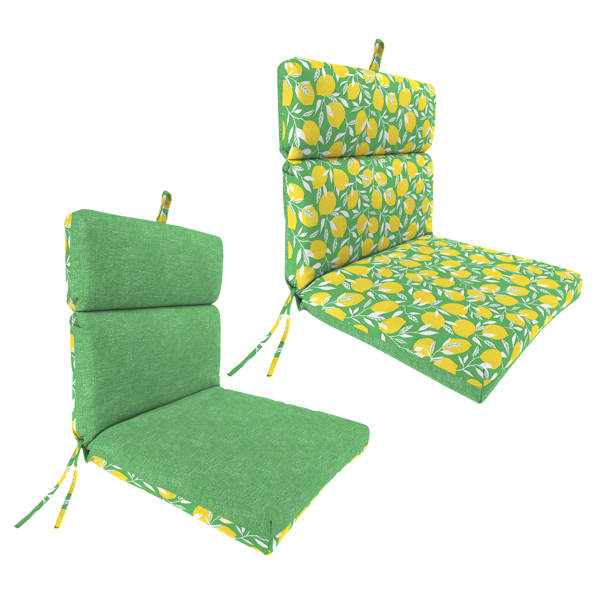 New Outdoor Dining Lounge Chair Cushion with Ties and Loop 22" x 44", UV Treated - Picture 4 of 24
