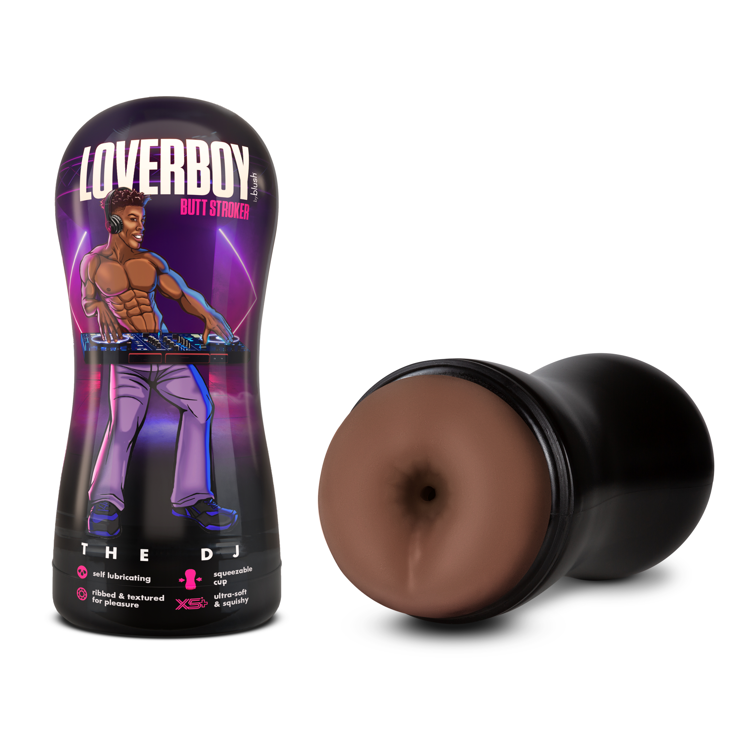 Blush Loverboy The DJ Self Lubricating Realistic Brown Masturbator / Stroker