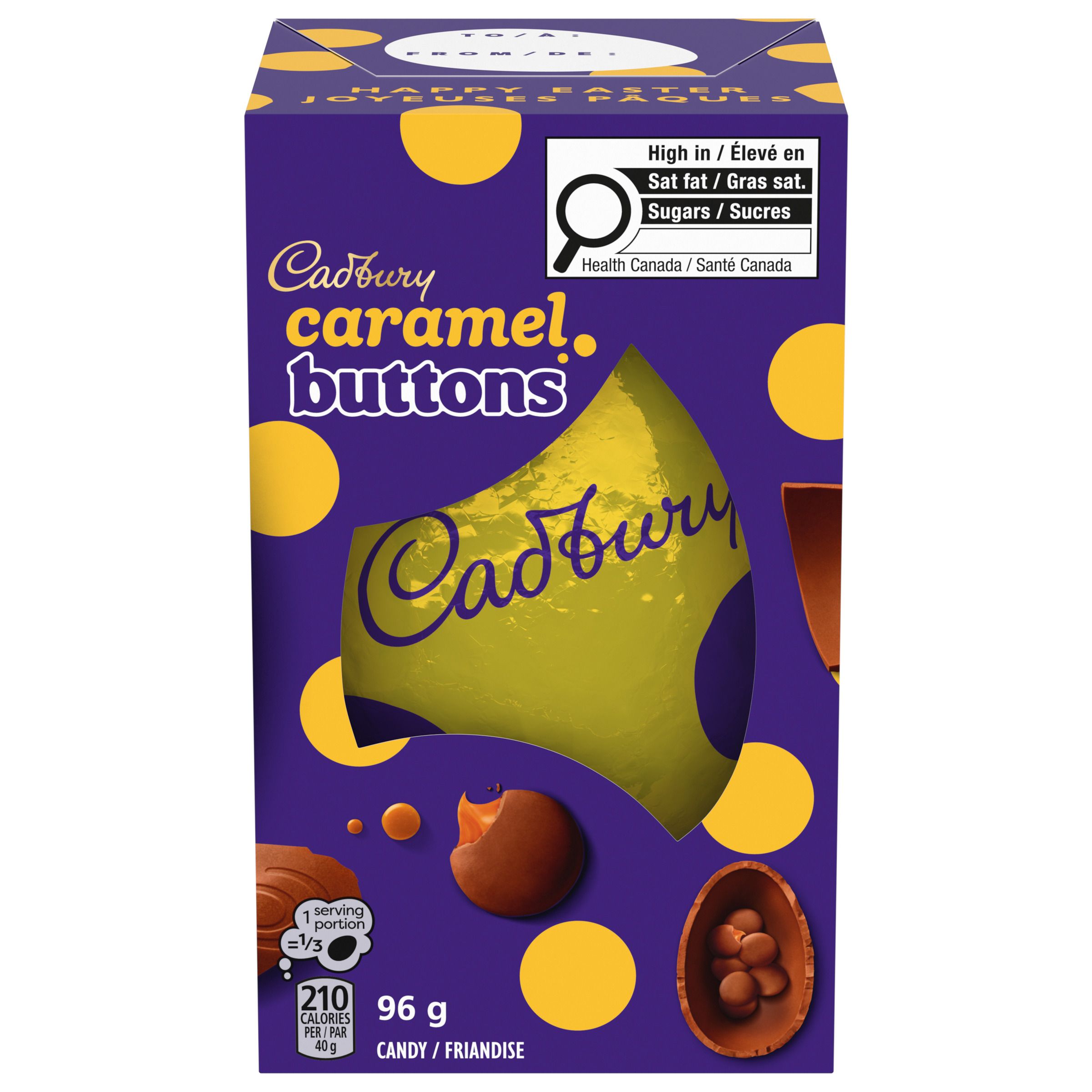 CADBURY CARAMEL BUTTONS HOLLOW EGG 96G-0