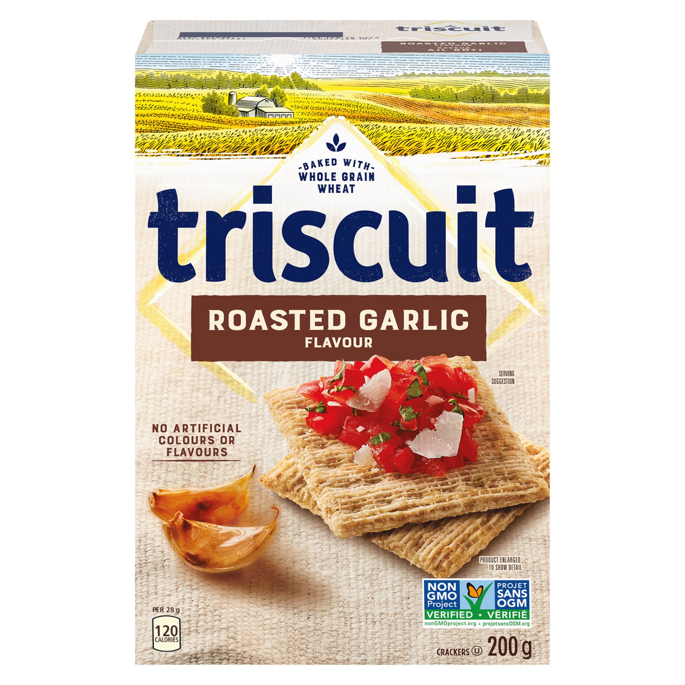 TRISCUIT Roasted Garlic Crackers 200g