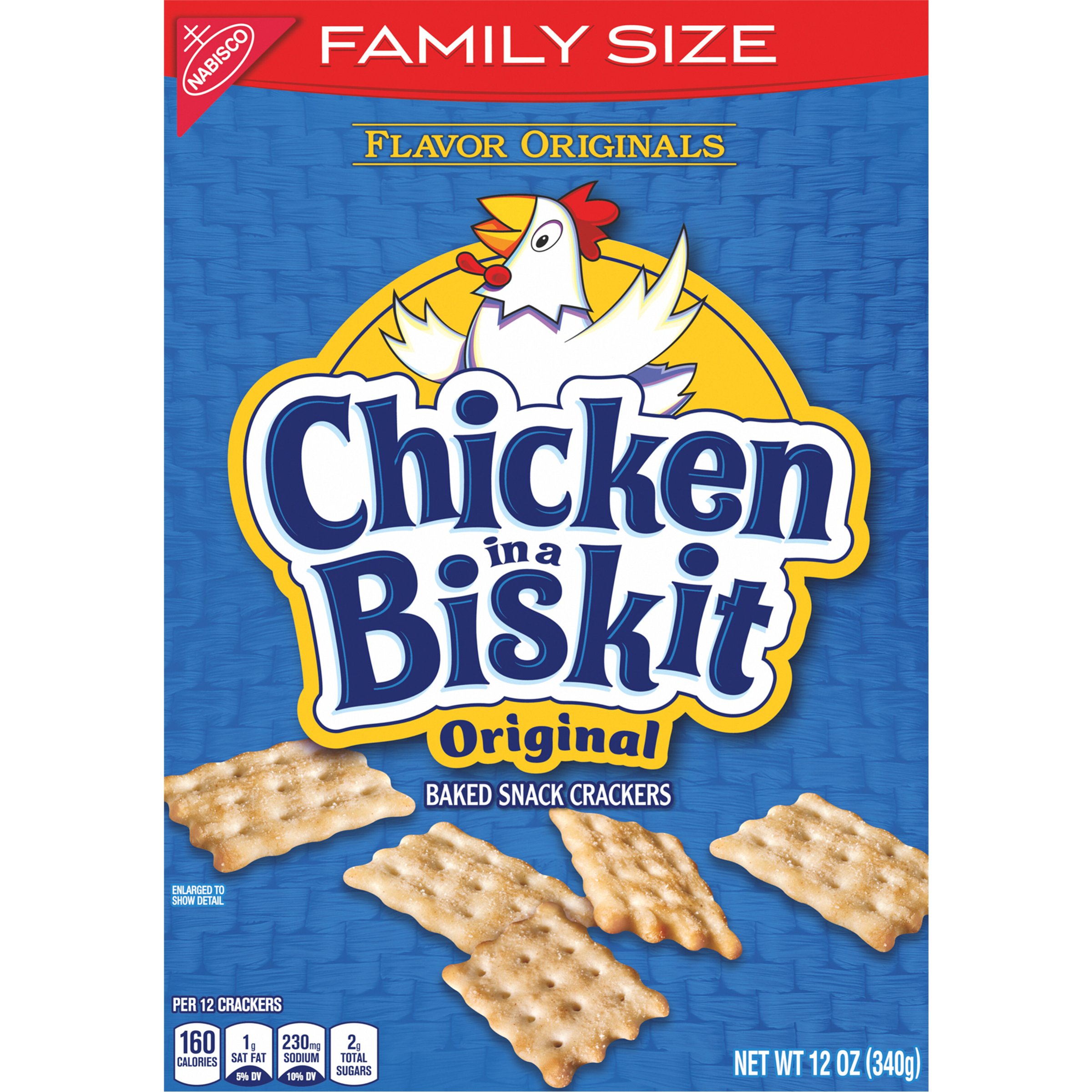 Chicken in a Biskit Original Baked Snack Crackers, Family Size, 12 oz-2
