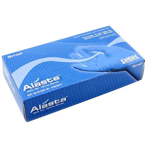 Alasta™ Nitrile Exam Gloves, Small, Latex Free, Powder Free- 100/Box
