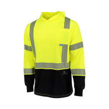 Radians ST631B Class 3 UPF 40 Color Block Long Sleeve T-Shirt with Hood