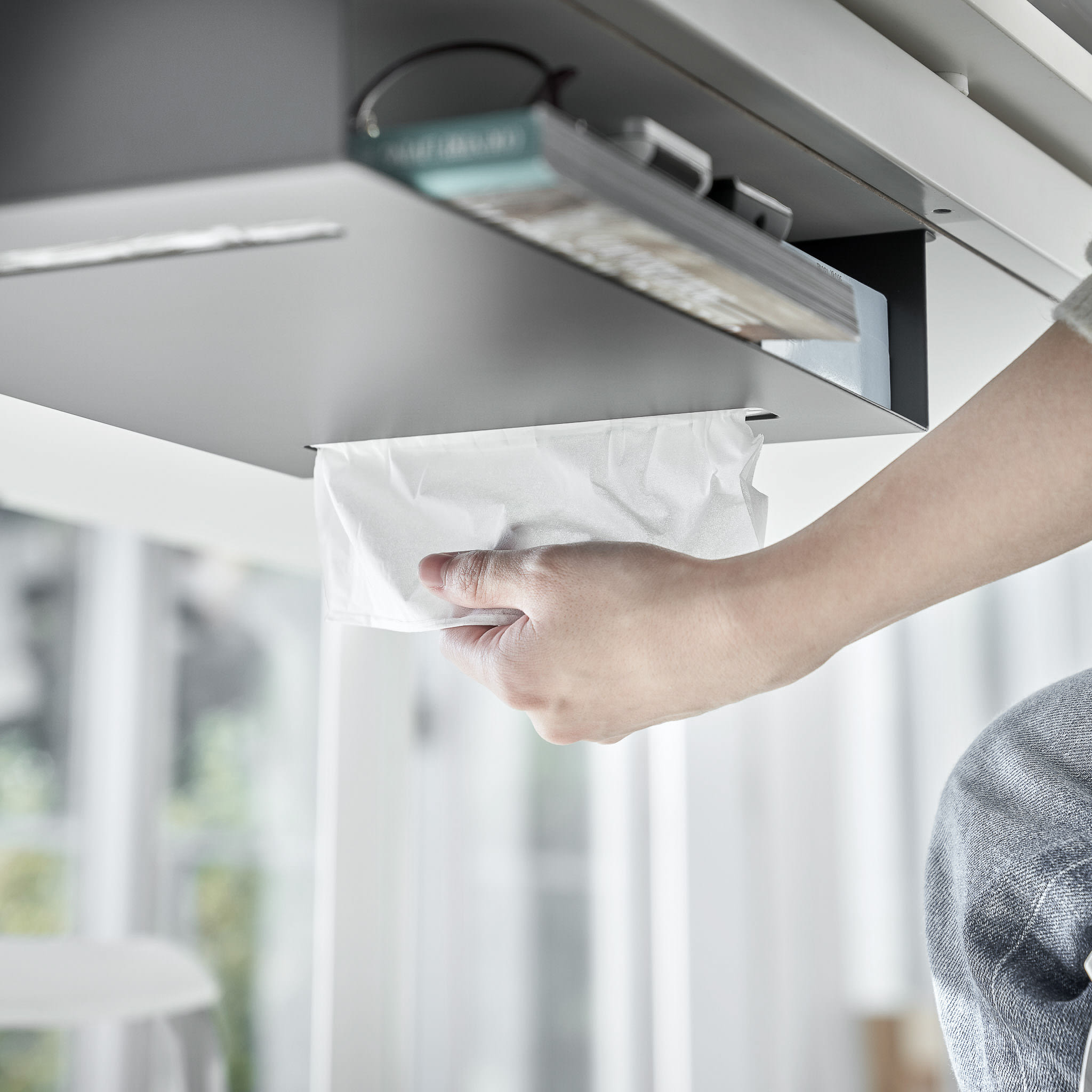 Under-Table Shelf : Convenient Bottom Openings