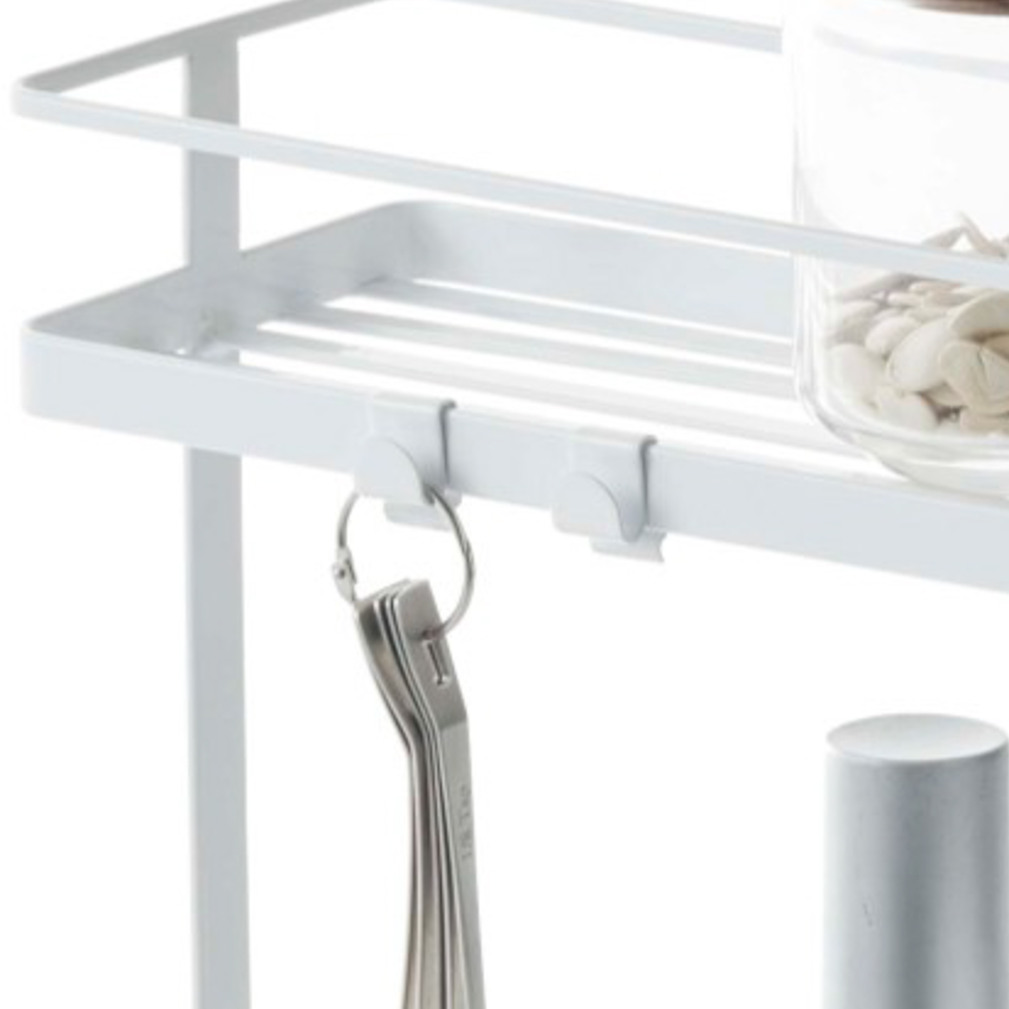 Slim Storage Cart : Hooks Included