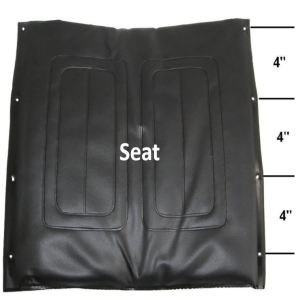 Seat Upholstery, Black, 20 x 16 Inch