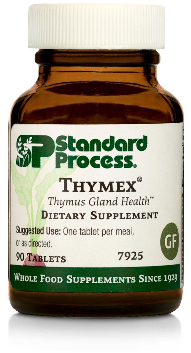 Standard Process Thymex - Whole Food Cholesterol, Thymus Supplement and Immune Support Supplement with Vitamin C, Magnesium Citrate, and Calcium Lactate - Gluten Free - 330 Tablets