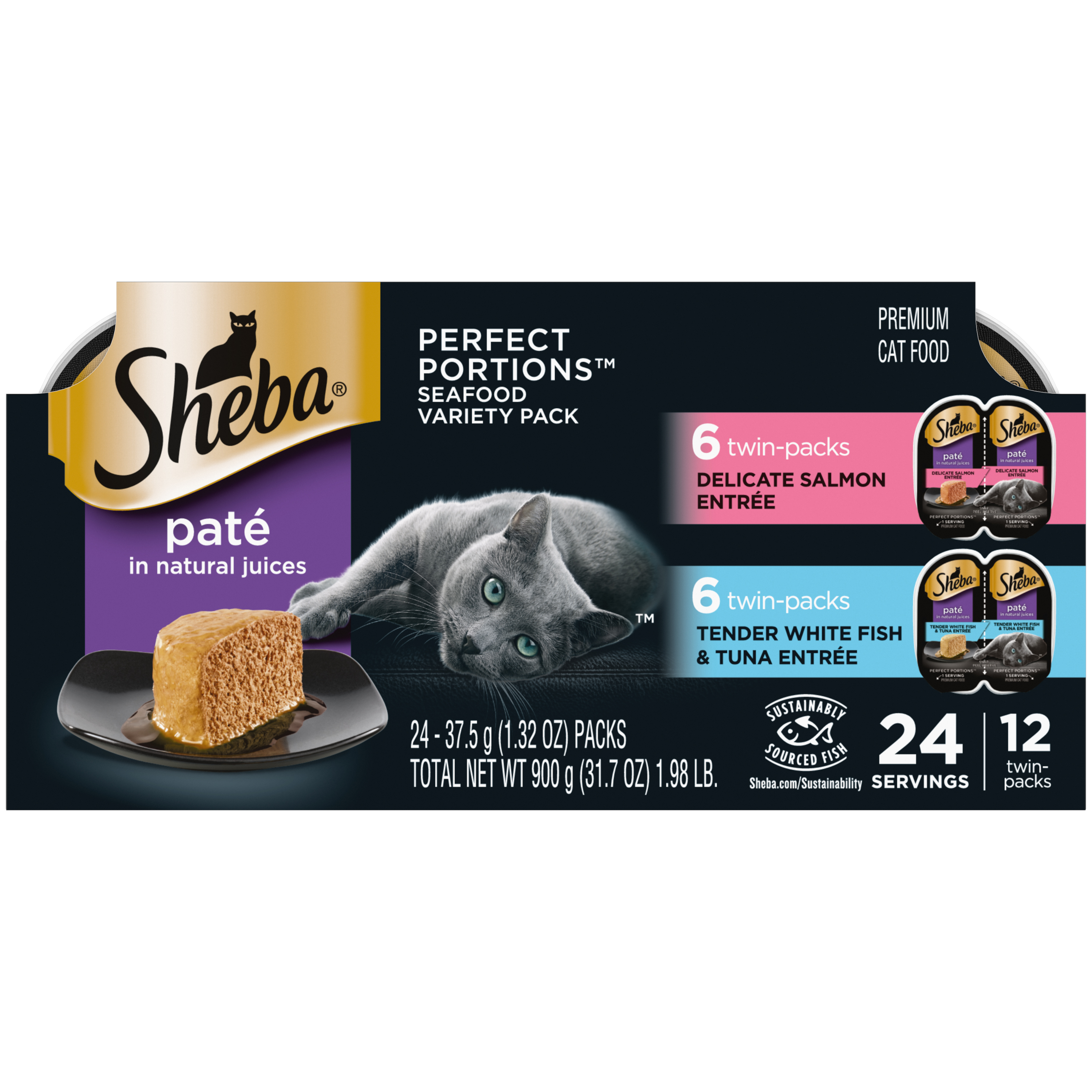 24/2.65 oz. Sheba Premium Pate Seafood Entree Multi Pack - Health/First Aid