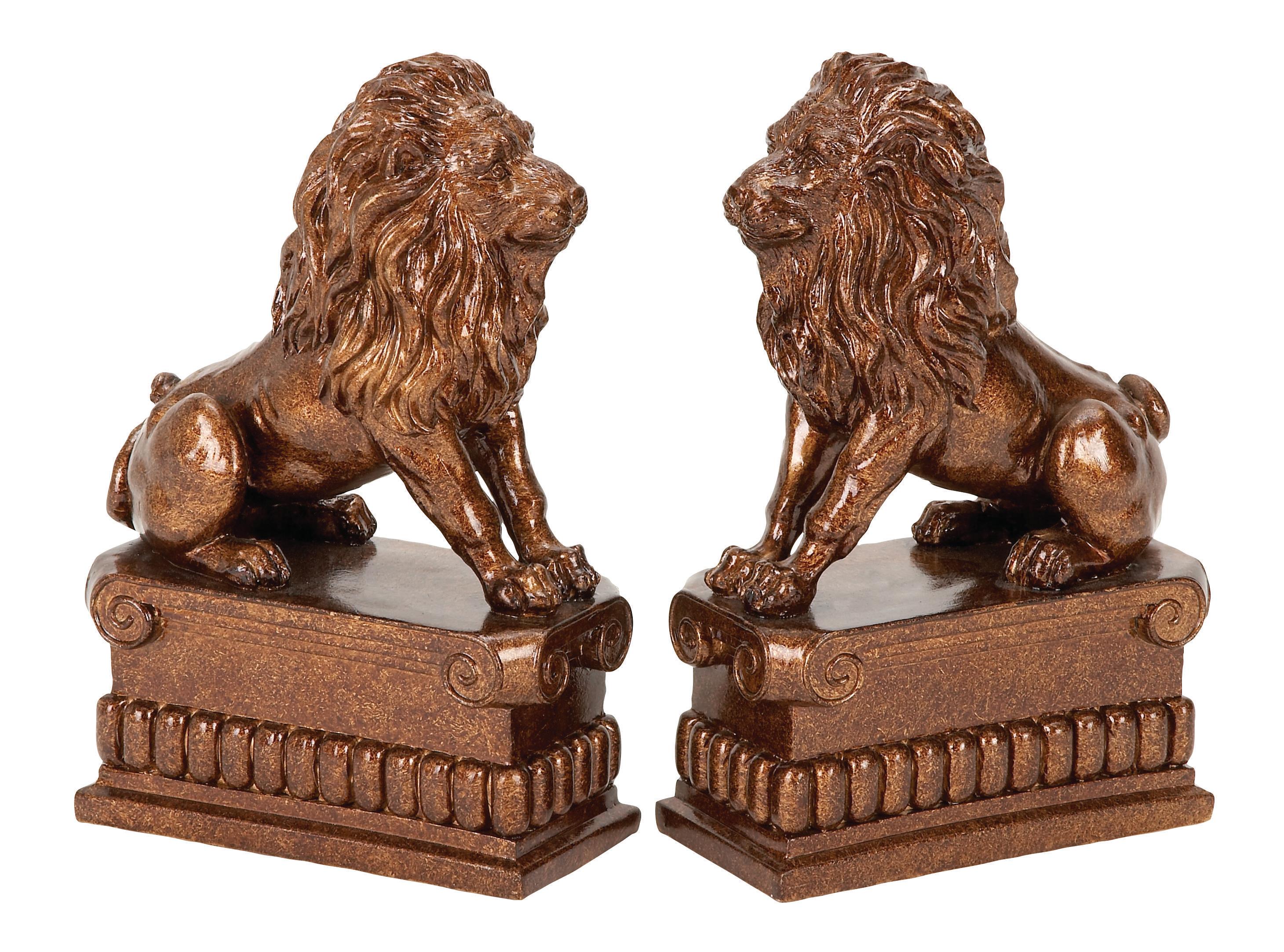 Bronze Polystone  Bookends, Set of 2 8"H, 5"W