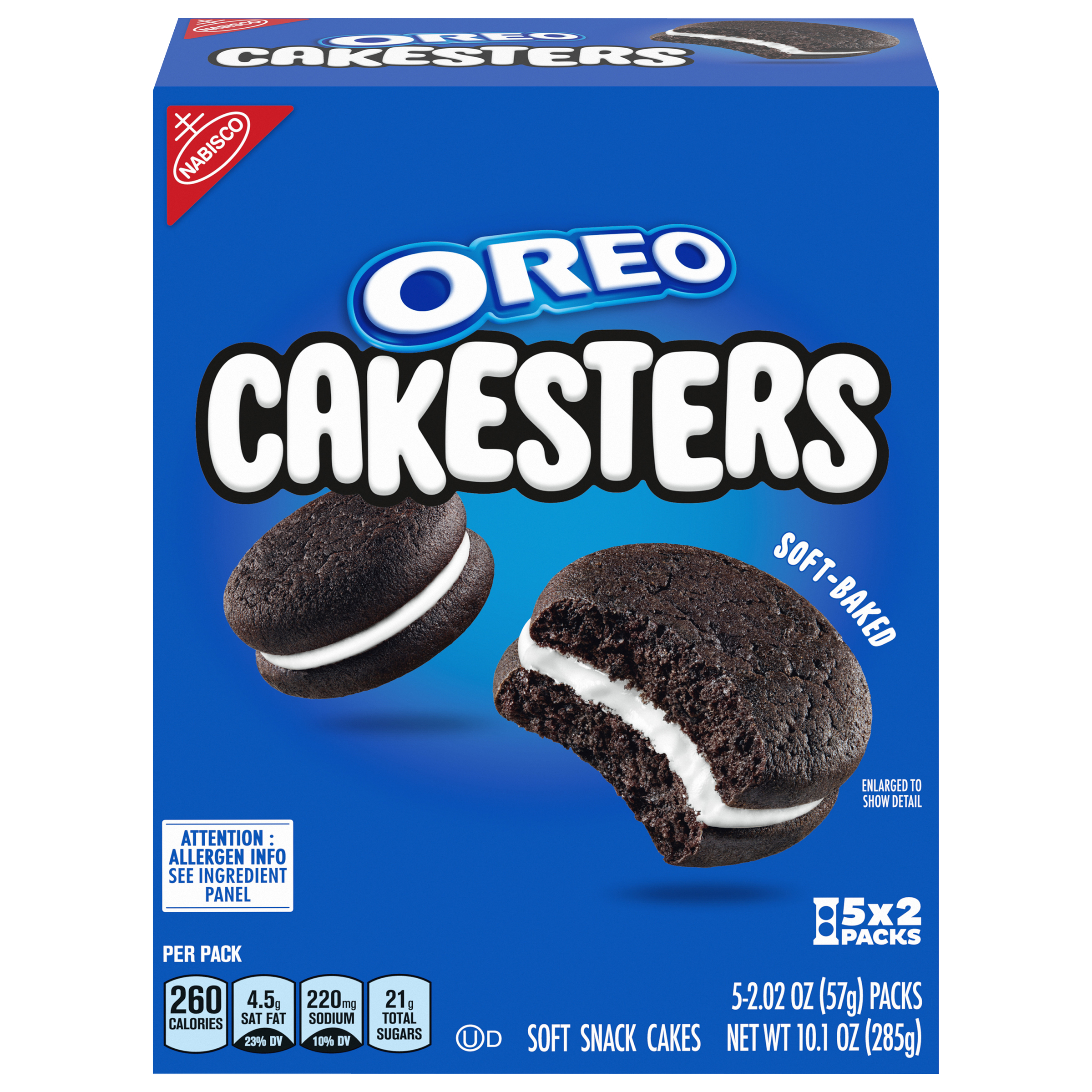 OREO Cakesters Soft Snack Cakes, 5 - 2.02 oz Snack Packs-thumbnail-0