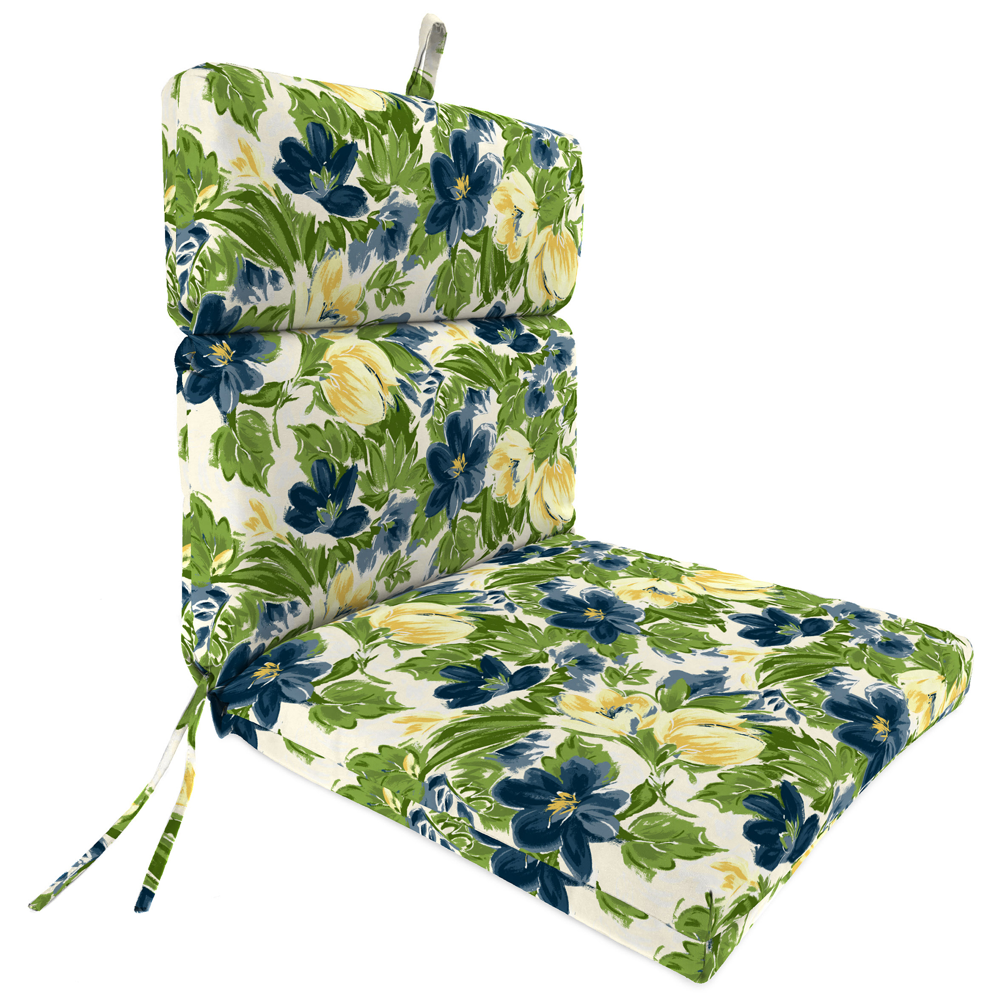 New Outdoor Dining Lounge Chair Cushion with Ties and Loop 22" x 44", UV Treated - Picture 3 of 24