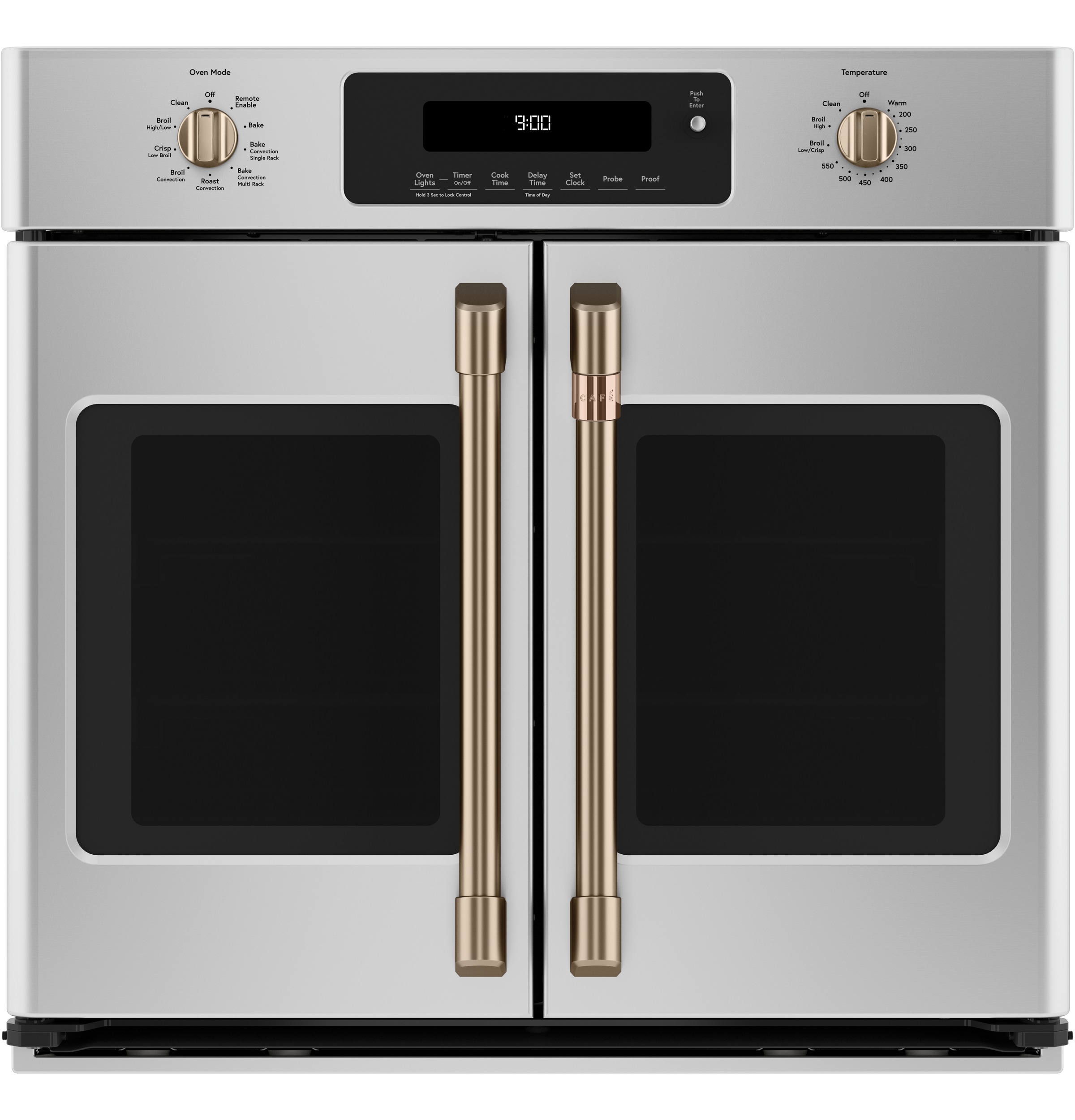 30" Width Hndl & Knob Kit for French-Dr Sgl Wall Ovens Brushed Bronze For use w/ Wall Ovens — Not Connectable view 5
