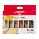 AMSTERDAM STANDARD ACRYLIC 6 X 20ML METALLICS SET