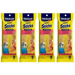 Image of Vitakraft Crunch Sticks Parakeet Treat Honey/Egg/Apple MltiPk-12 Sticks