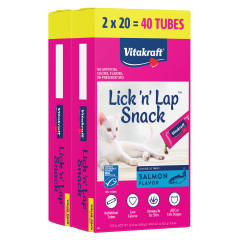 Image of Vitakraft Lick 'n' Lap Snack™ Cat Treat with Salmon, Value-Pack, 40 Count