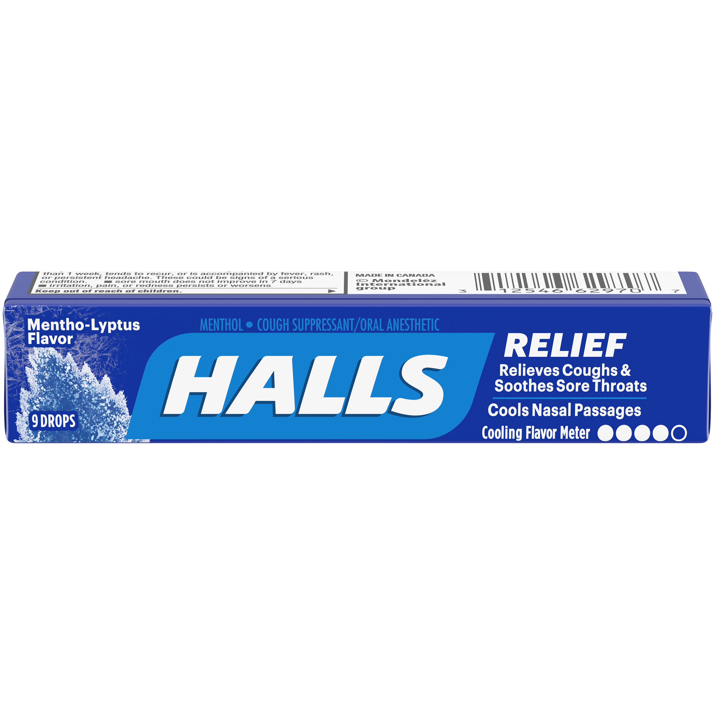 HALLS Mentho-Lyptus Flavor Cough Drops Stick 9PCS 24x20