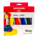 AMSTERDAM STANDARD ACRYLIC MIXING SET 5 X 120ML