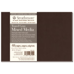 Strathmore 400 Series Art Journal Mixed Media Paper, Toned Gray, Soft Cover Binding, 96 Page/48 Sheet, 8x5.5 inch