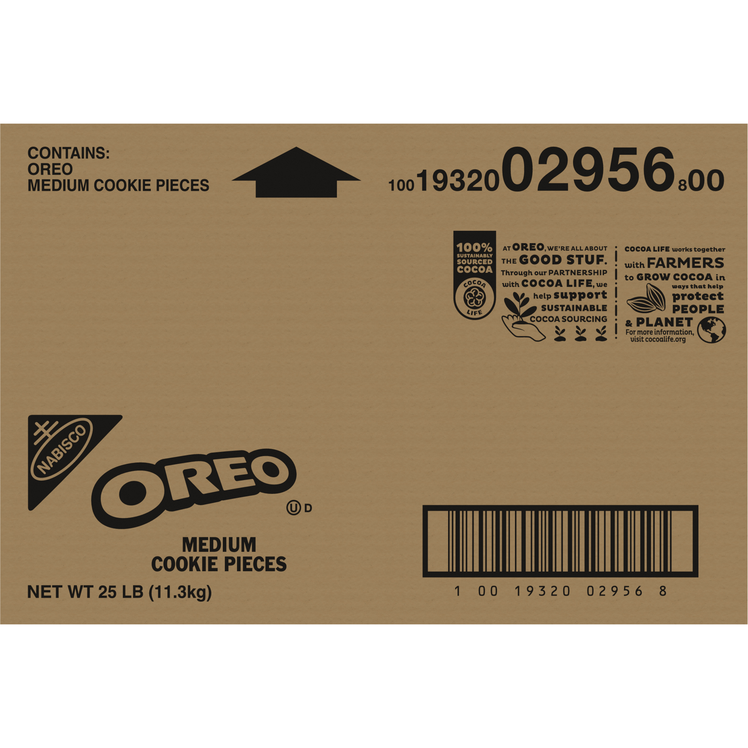 OREO Medium Cookie Pieces 1/25LB