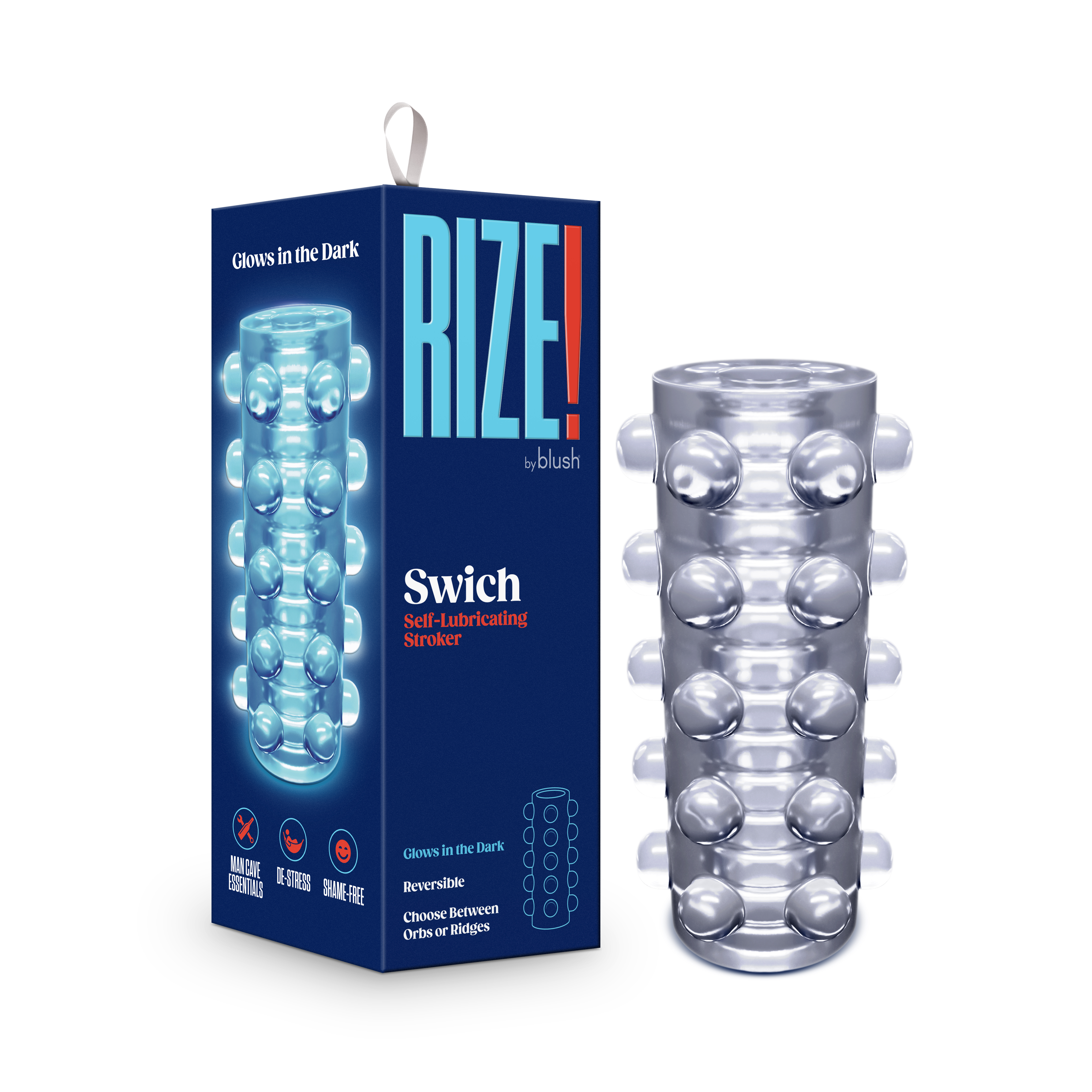 Blush Rize Swich -?Glow in the Dark Self-Lubricating Stroker? - Clear