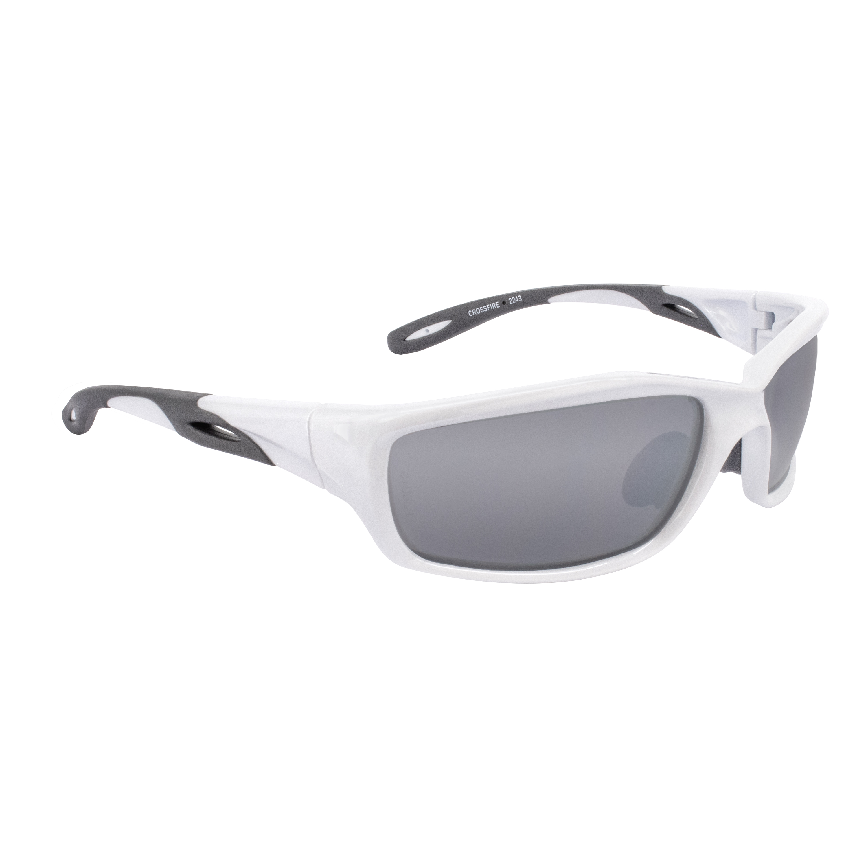 Infinity Premium Safety Eyewear - Pearl White Frame - Silver Mirror Lens