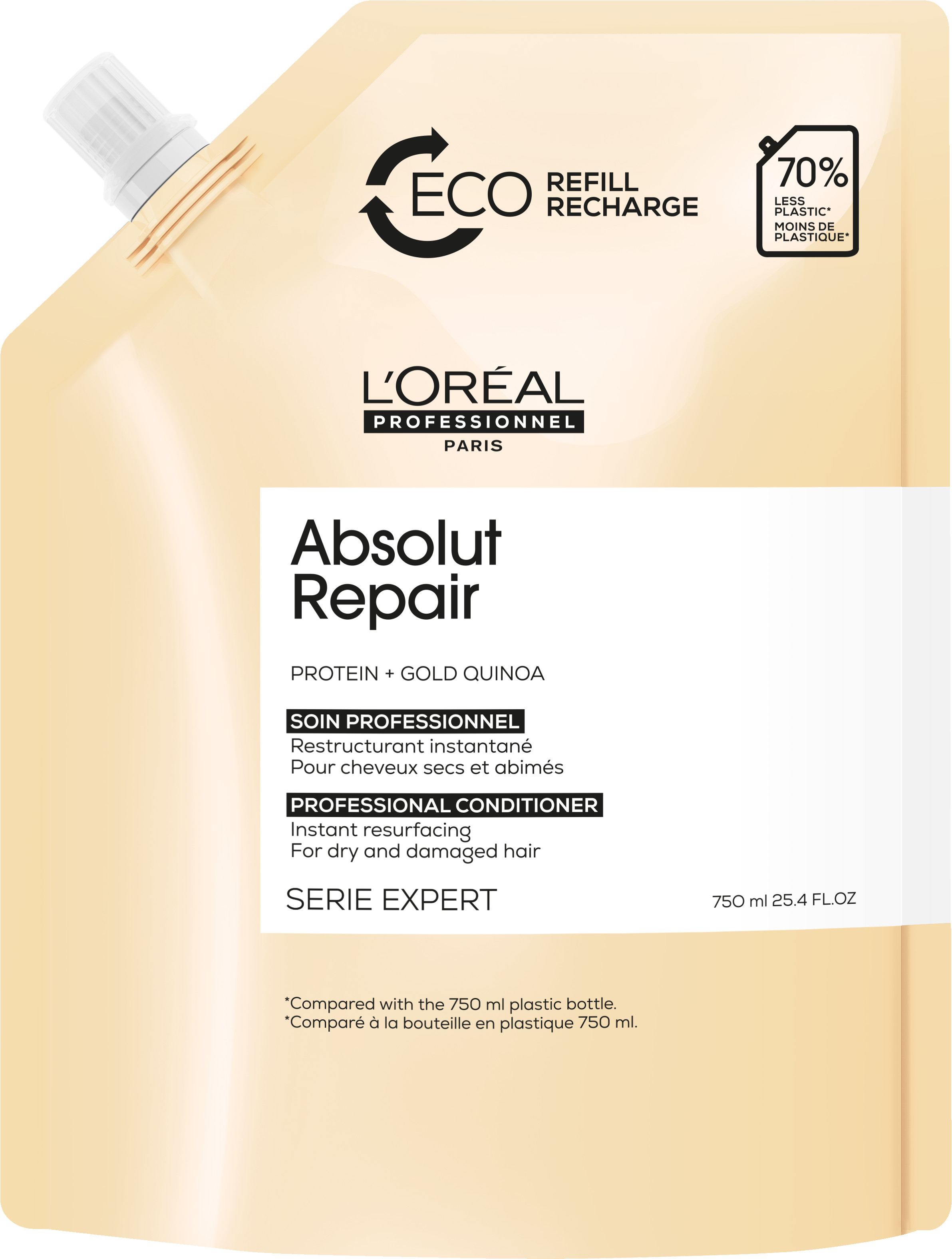 absolut repair yıpranmış saçlar için onarıcı saç bakım kremi 750 ml refill