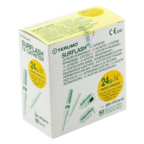 Catheter SurFlash® 24ga x 3/4"- 50/Box