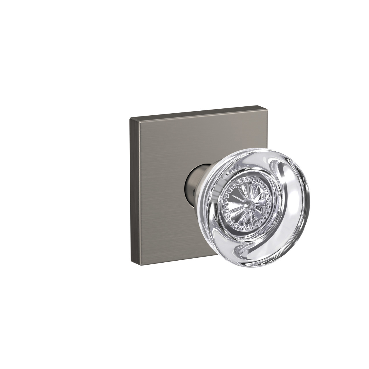 Custom Hobson Glass Knob Combined Interior Hall-Closet and Bed-Bath Lock