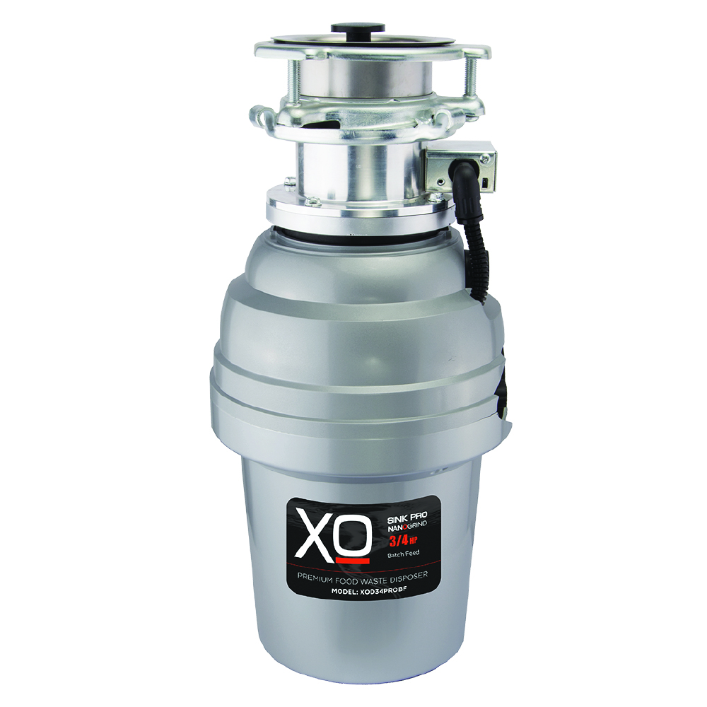 XO Appliances 3/4 HP 10 Year Warranty, Batch Feed waste disposal / 3 Bolt mount