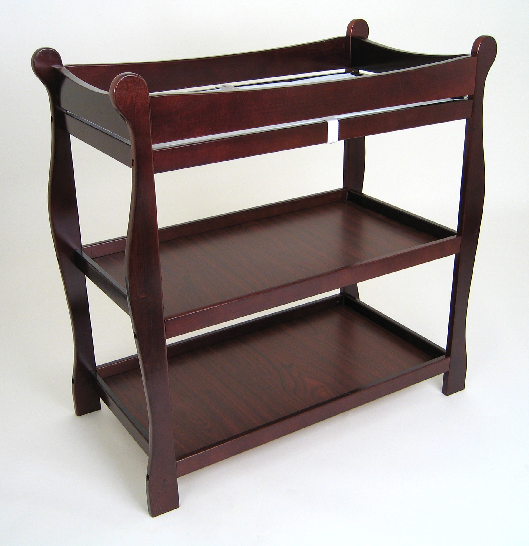 Sleigh Style Baby Changing Table - Cherry