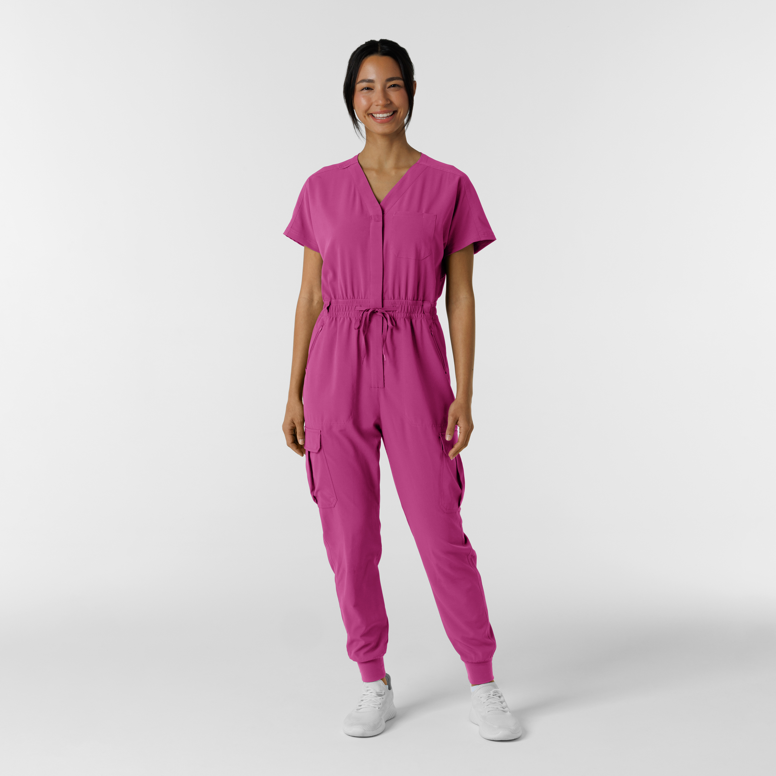 RENEW Women&#39;s Cargo Jogger Scrub Jumpsuit-Wonder Wink