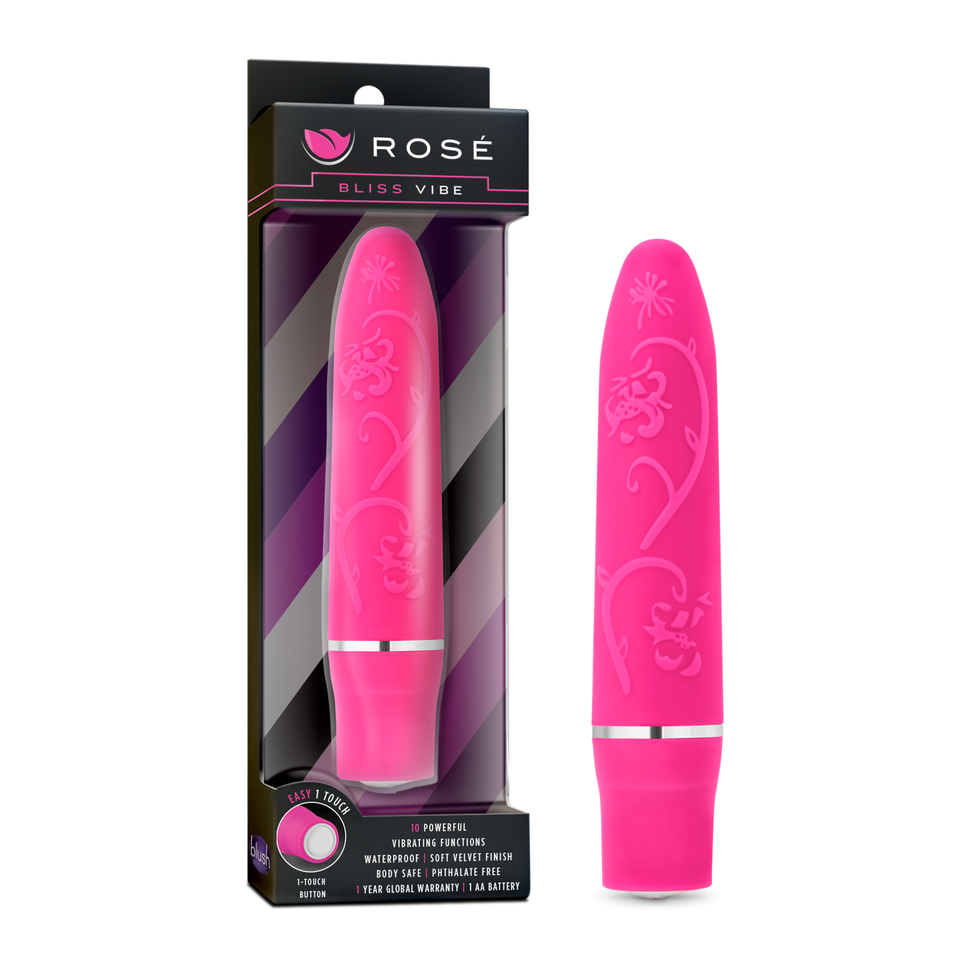 Blush Rose Bliss Vibe Pink 4-Inch Vibrating Mini Vibrator