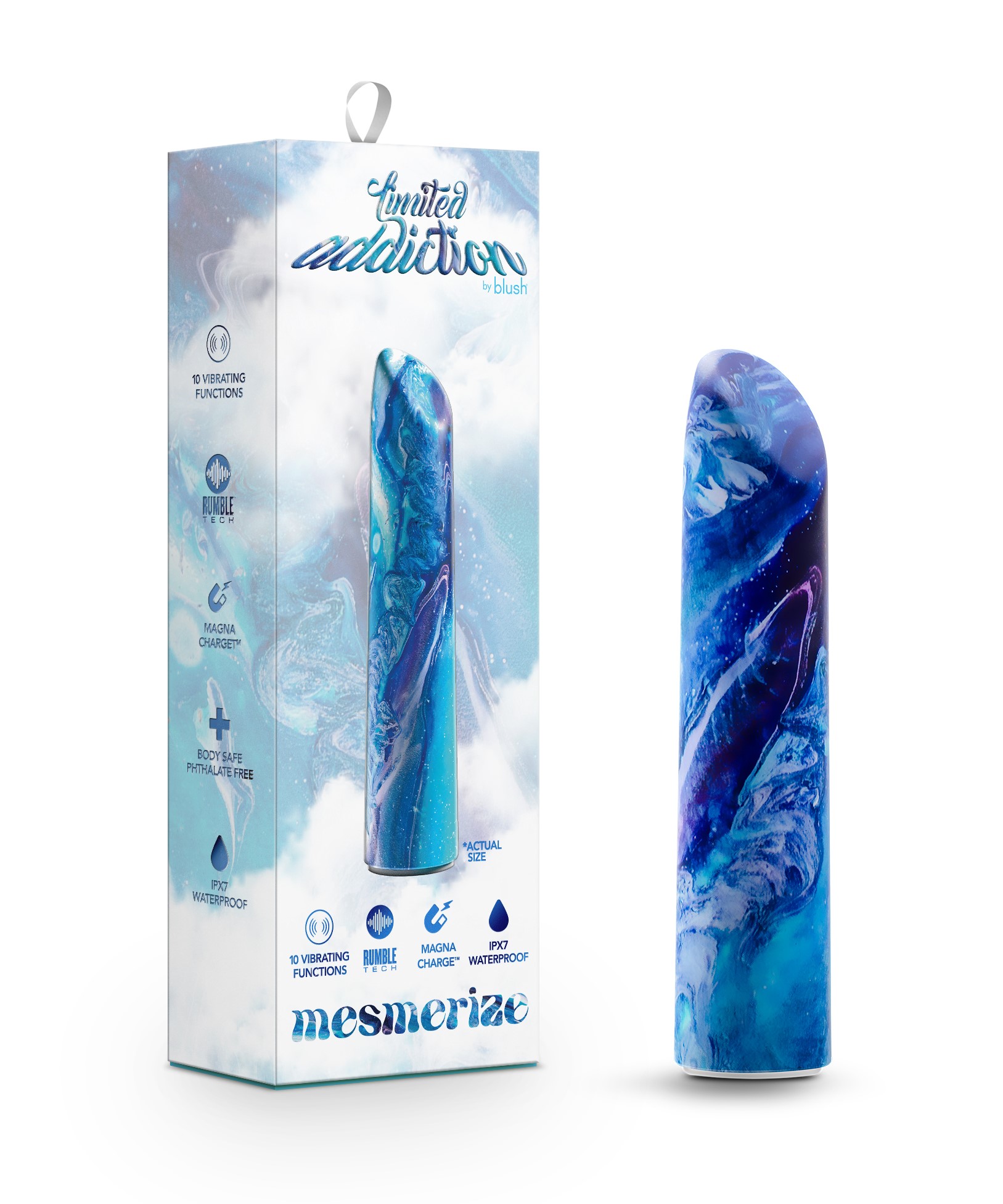 Blush Limited Addiction Mesmerize Power Vibe Azure 4-Inch Vibrator