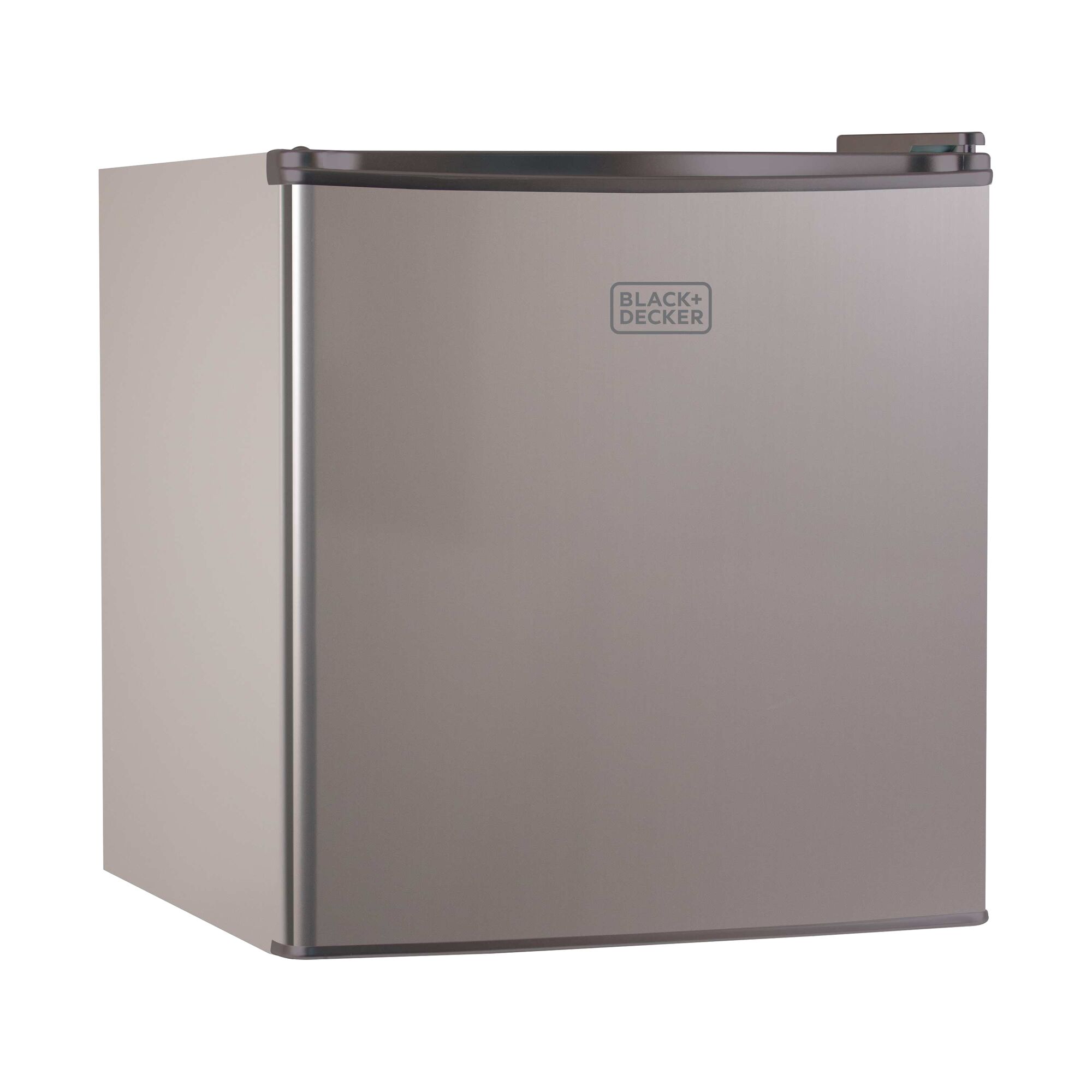 Profile of 1 and half cubic foot Energy Star Refrigerator with Freezer.