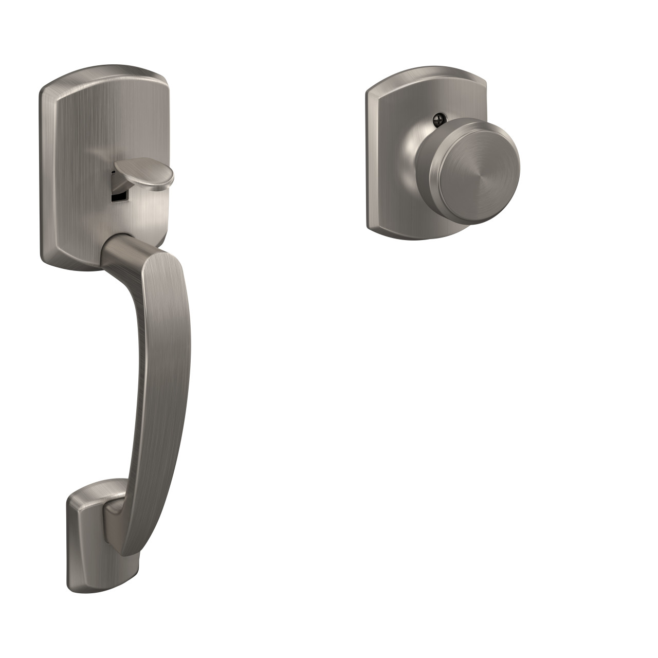 Front Entry Handle and Bowery Knob with Greenwich Trim