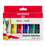 AMSTERDAM STANDARD ACRYLIC 6 X 20ML GENERAL SET