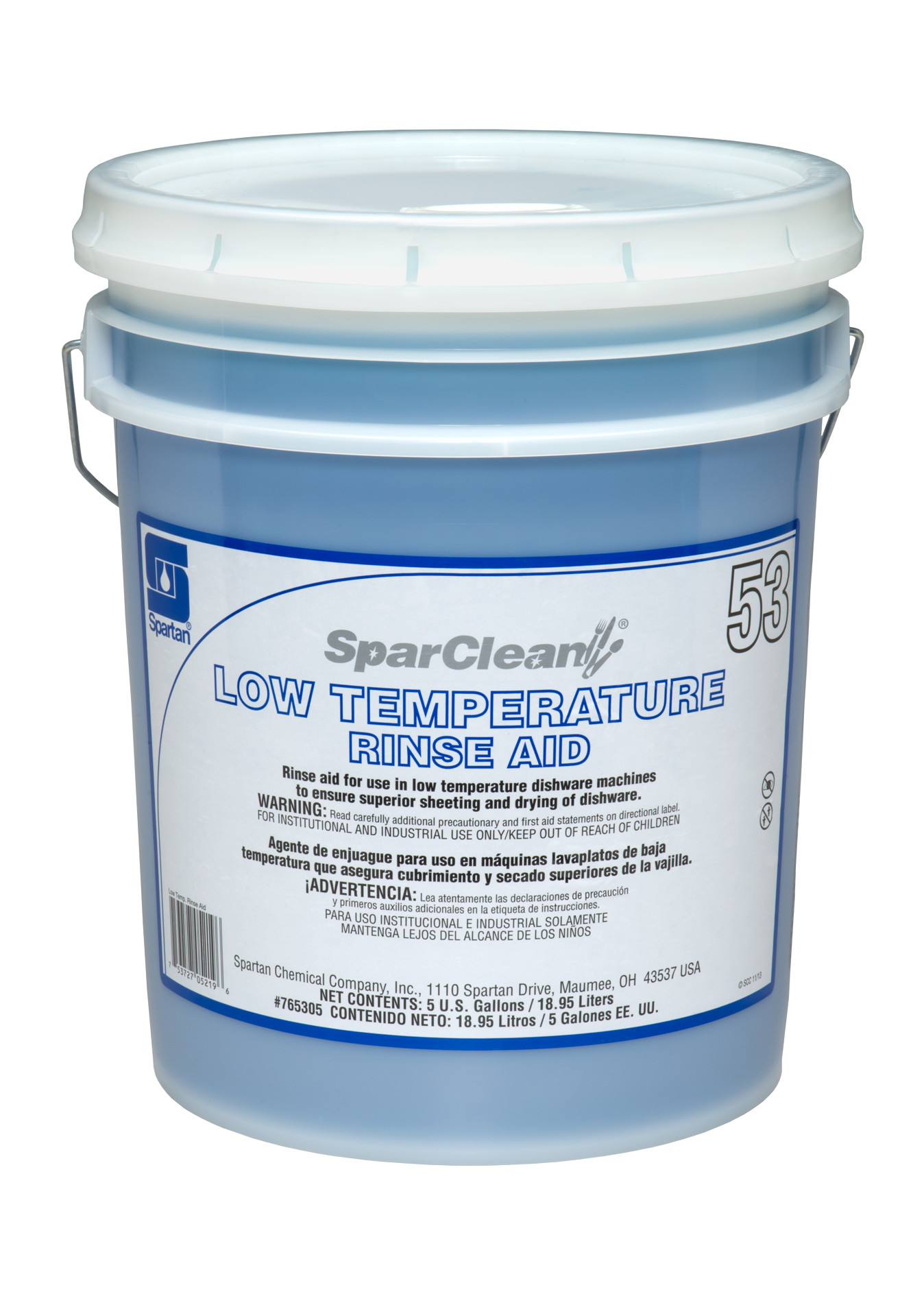 Spartan Chemical Company SparClean Low Temperature Rinse Aid 53, 5 GAL PAIL