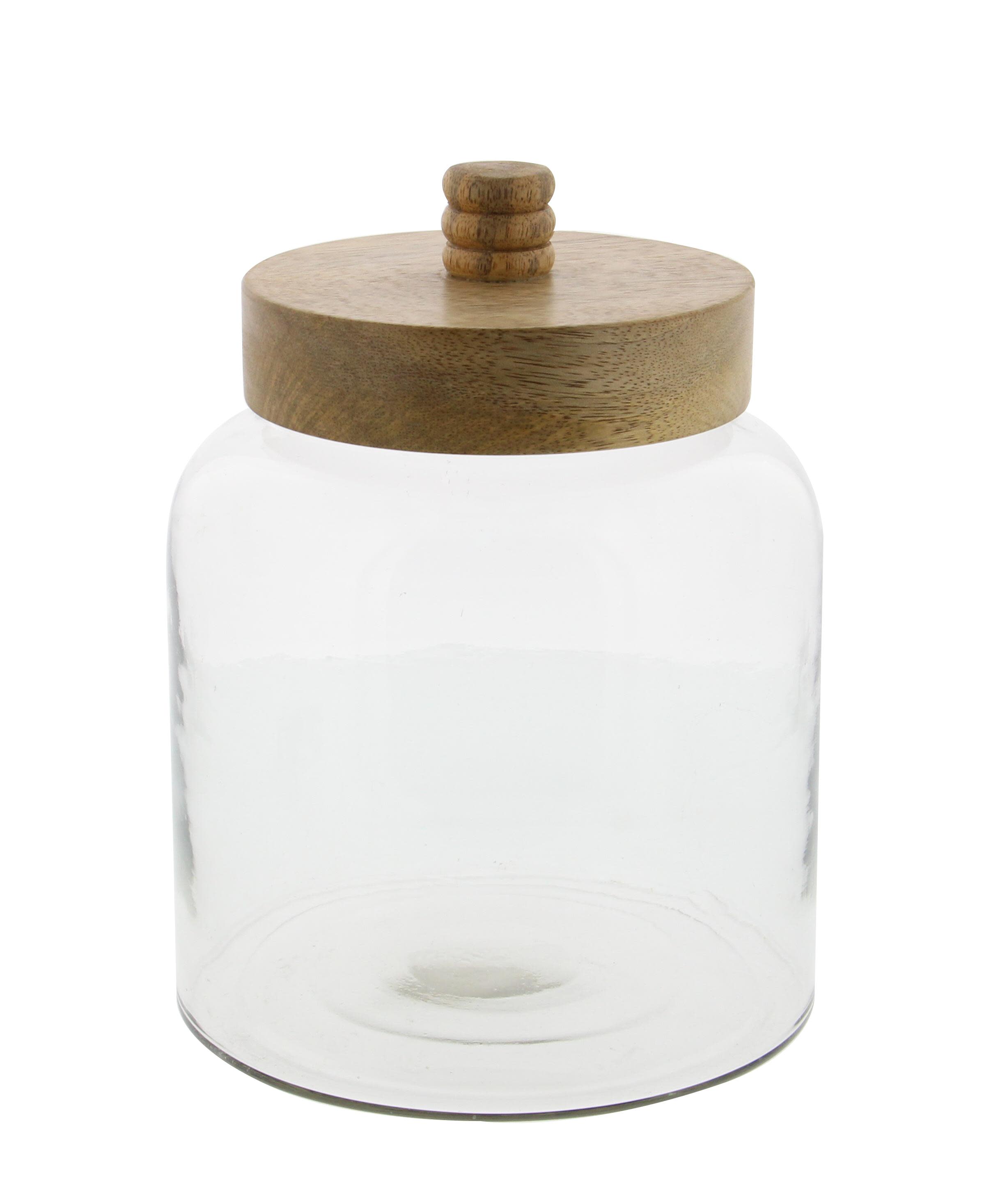 Clear Glass  Canisters, 7" x 7" x 10"