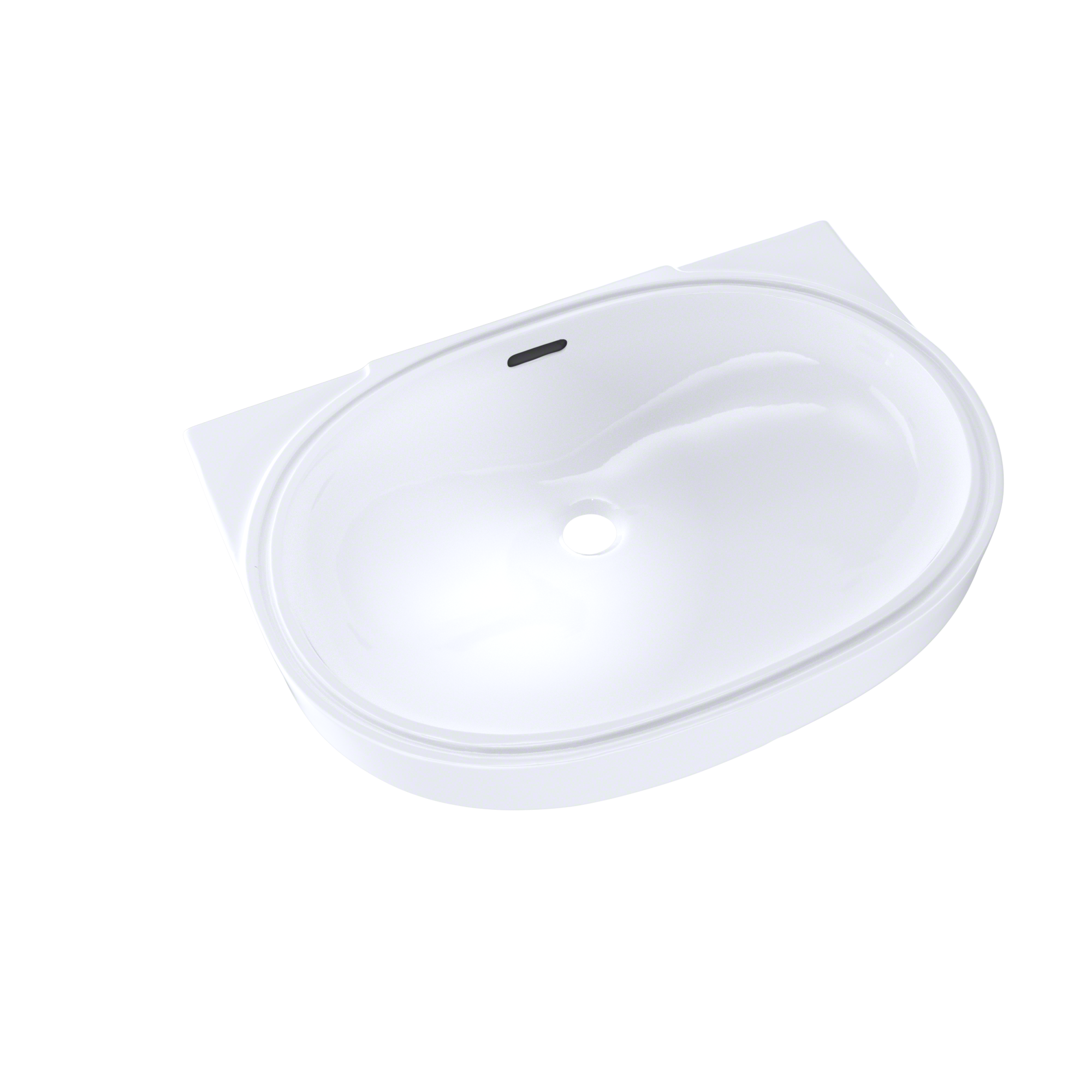 TOTO Oval 19-11/16" x 13-3/4" Undermount Bathroom Sink with CEFIONTECT, Cotton White, Vitreous China, LT546G#01