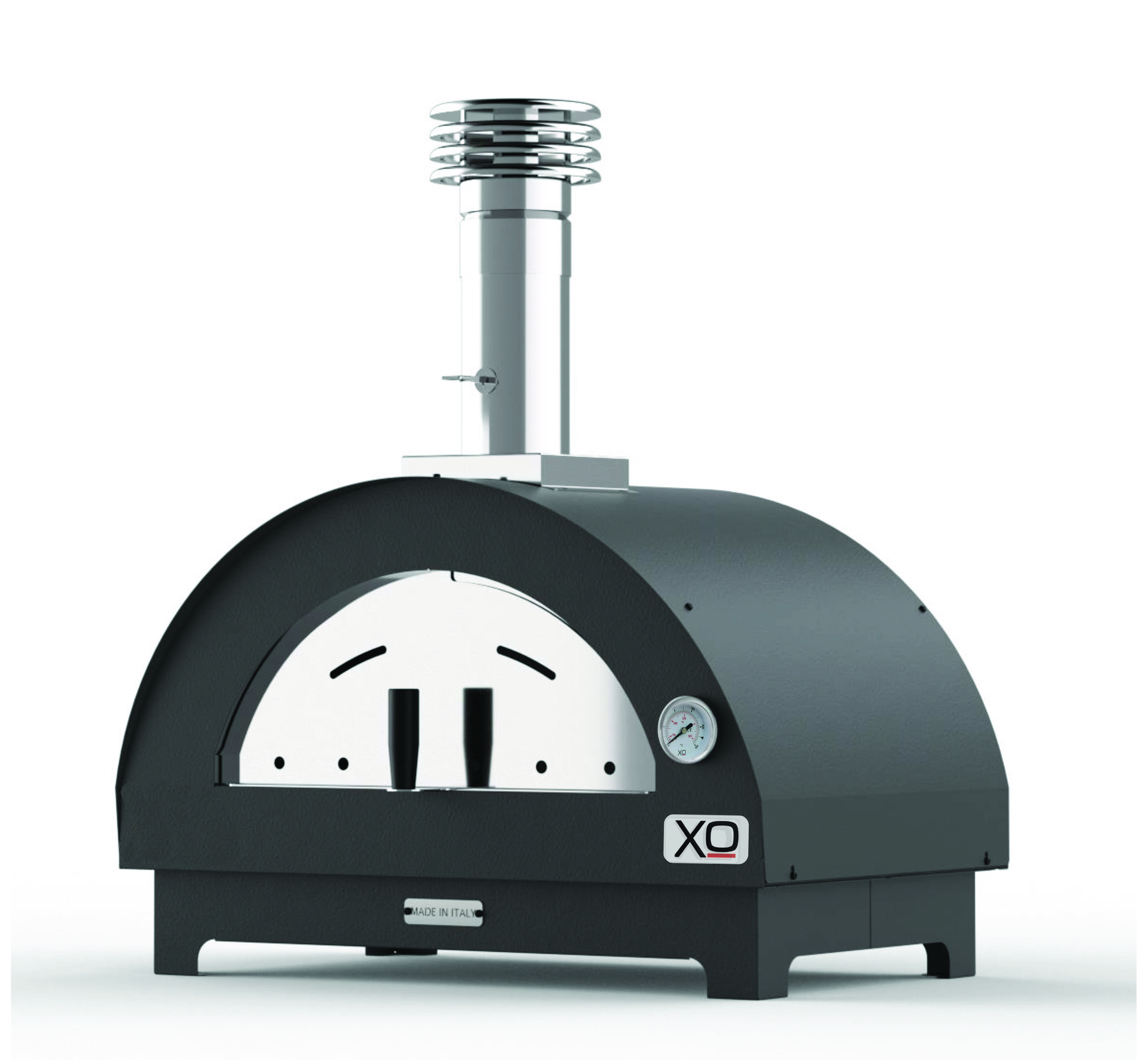 XO Appliances Tabletop 24 x 16 Wood Fired Pizza Oven Carbona (Black)