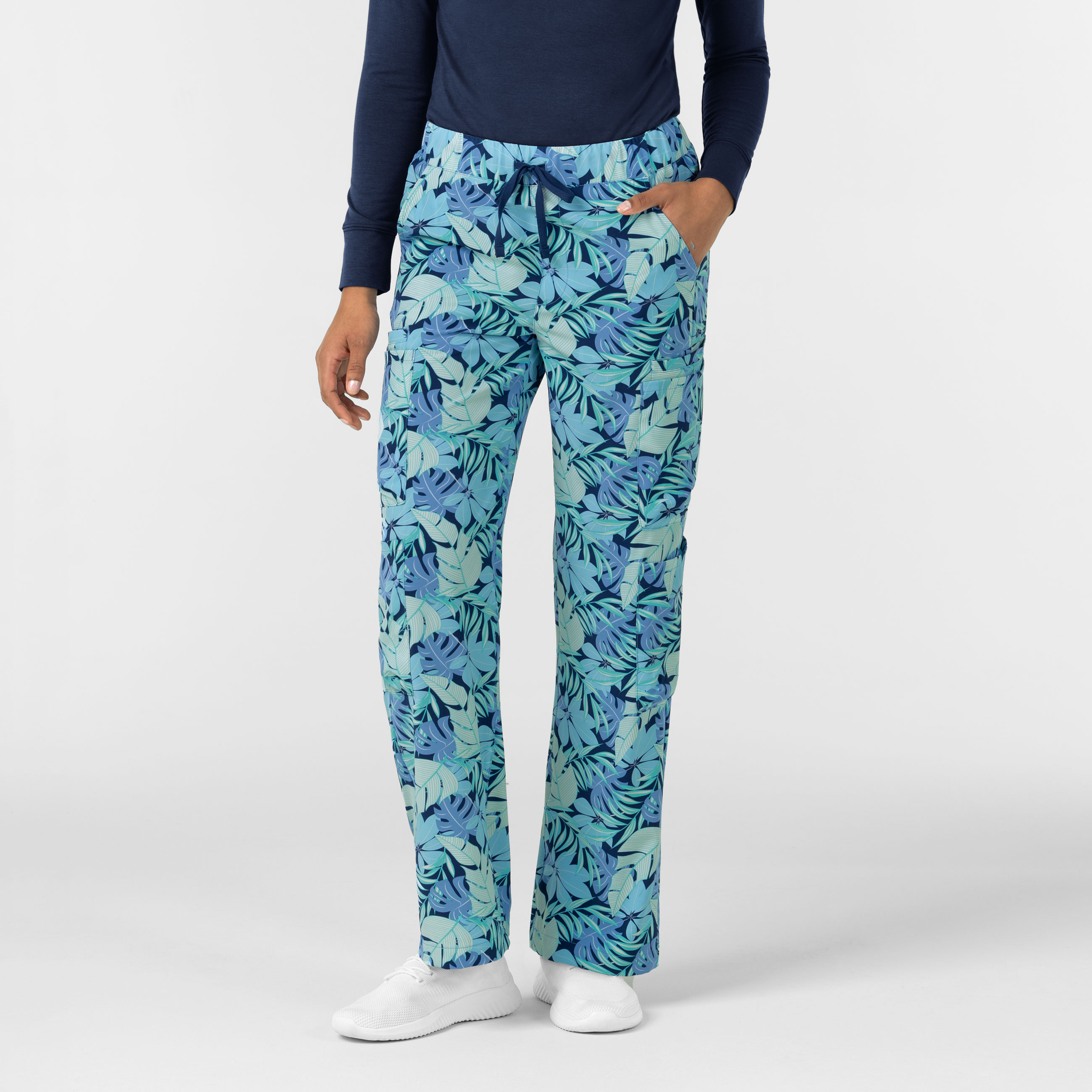Women&#8216;s Printed Double Cargo Scrub Pant-Wonder Wink