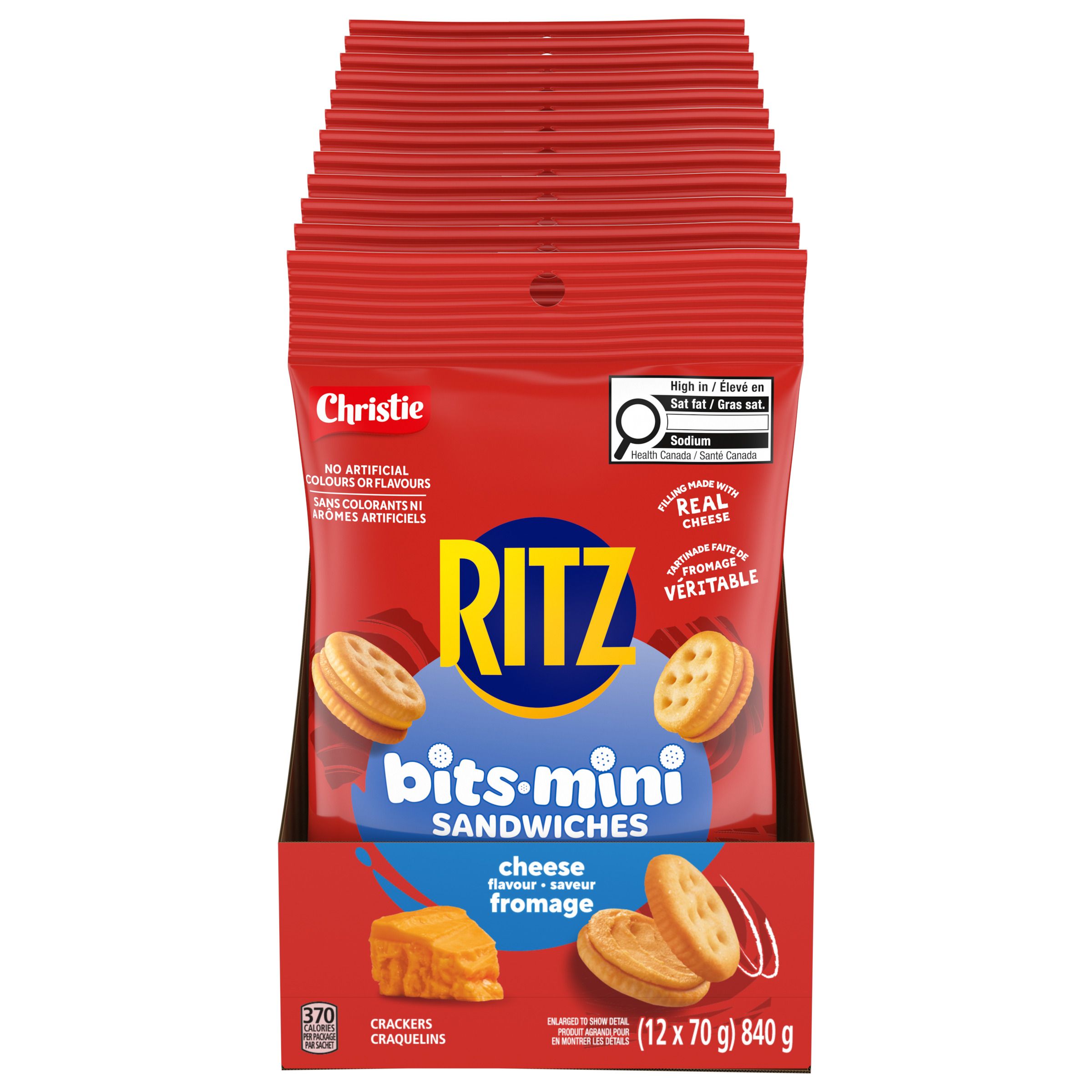RITZ BITS Sandwiches Cheese, 70 g x 12