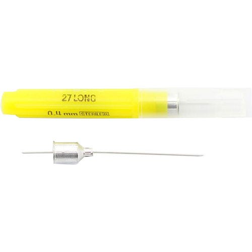 Monoject™ Dental Needle, 27 G Long (1-3/8"), Metal Hub, Yellow - 100/Box