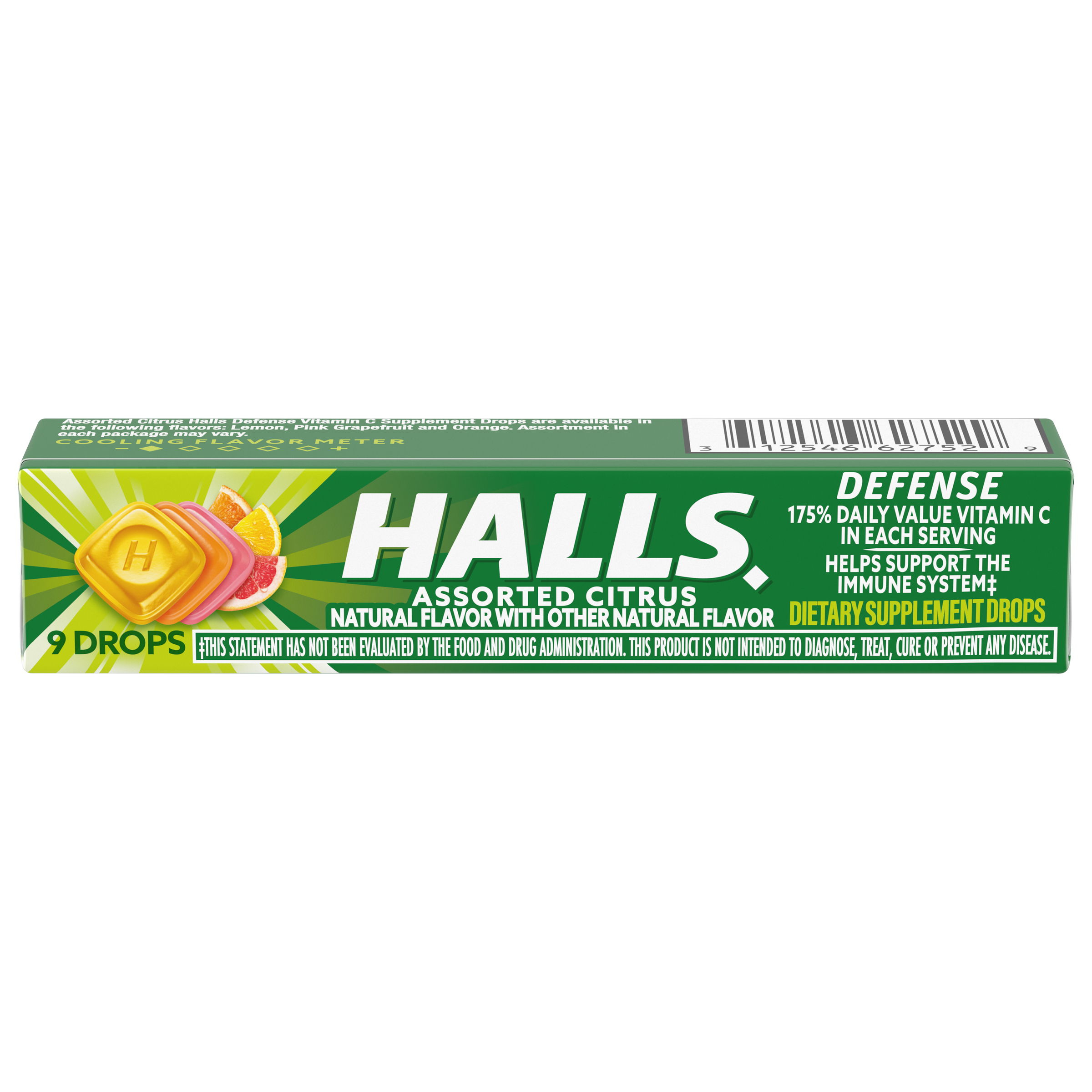HALLS Defense Dietary Supplement Drops - Assorted Citrus